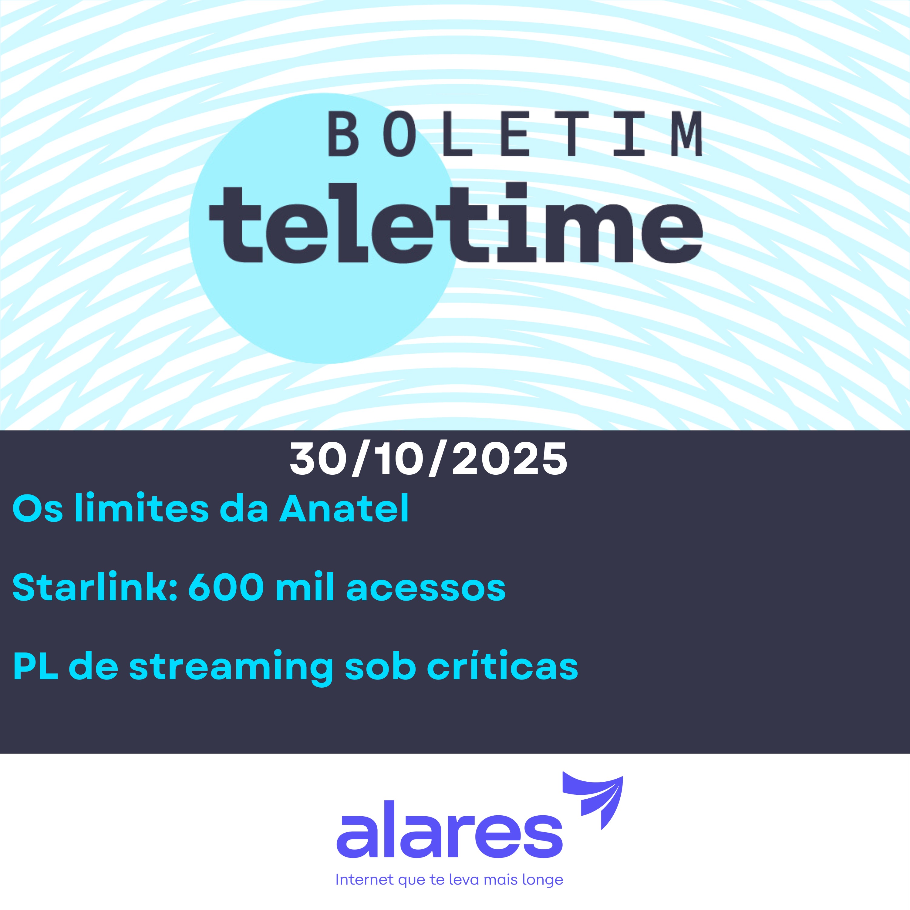 30/10/25 | Os limites da Anatel | Starlink: 600 mil acessos | PL de streaming sob críticas episode artwork