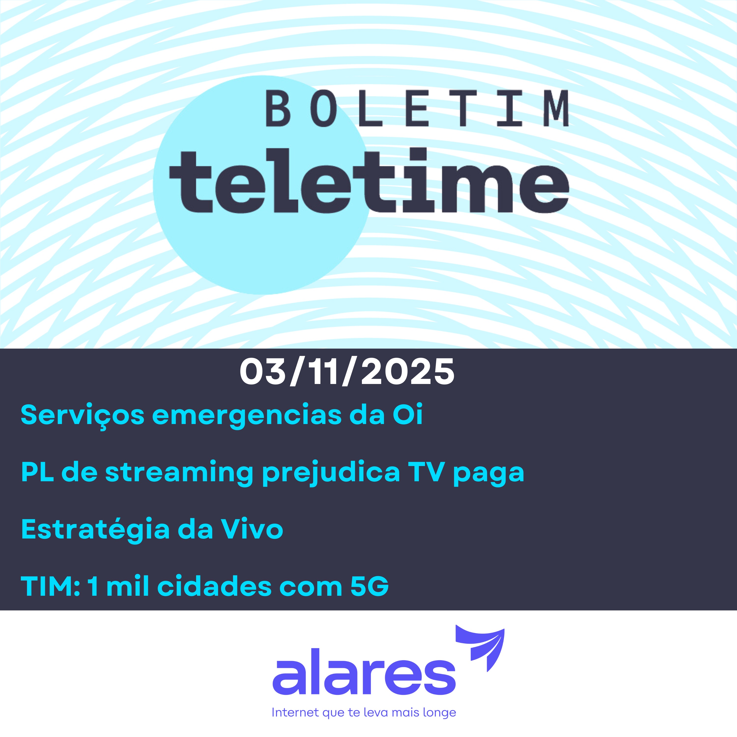 03/11/25 | Serviços emergencias da Oi | PL de streaming prejudica TV paga | Estratégia da Vivo | TIM: 1 mil cidades com 5G episode artwork