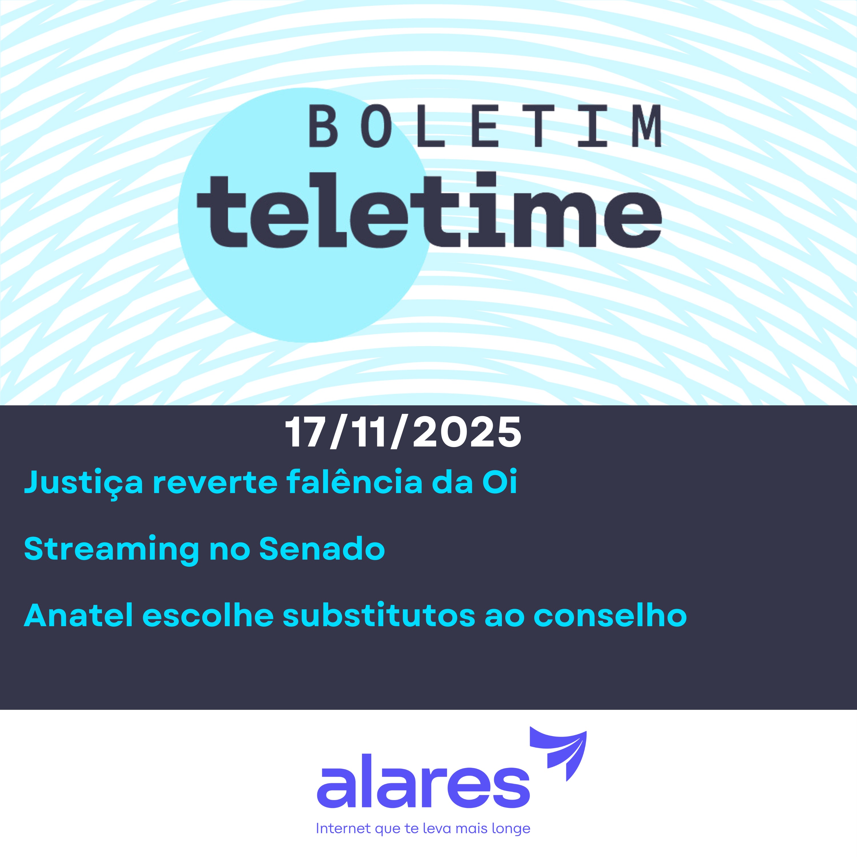 17/11/25 | Justiça reverte falência da Oi | Streaming no Senado | Anatel escolhe substitutos ao conselho episode artwork
