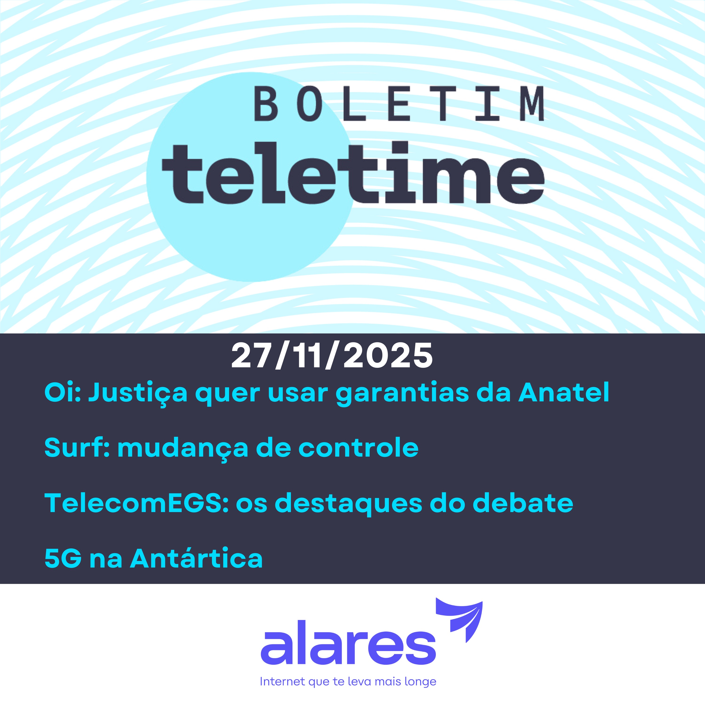 27/11/25 | Oi: Justiça quer as garantias da Anatel | Surf: mudança de controle | TelecomESG em destaque | 5G na Antártica episode artwork
