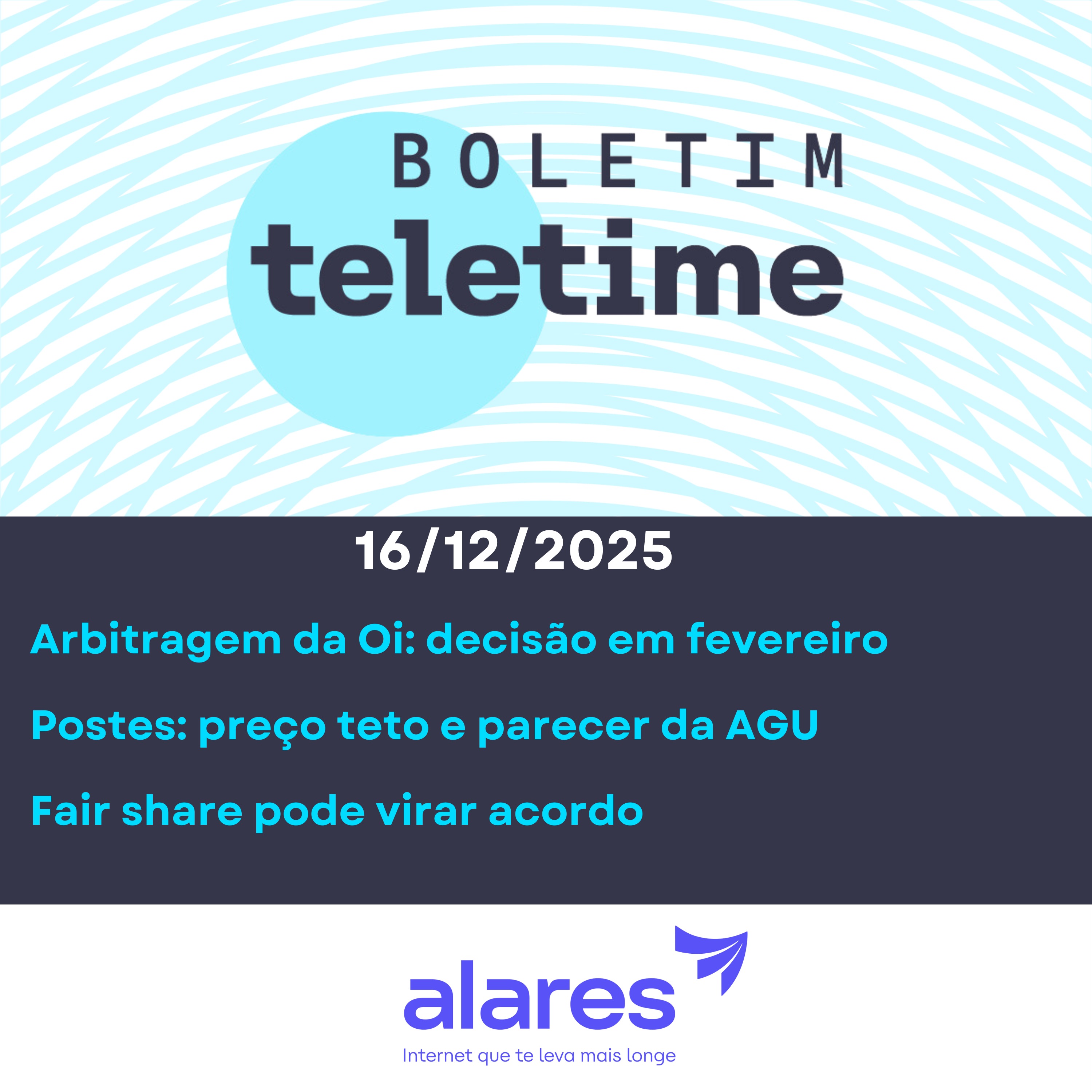 16/12/25 | Arbitragem da Oi: decisão em fevereiro | Postes: preço teto e parecer da AGU | Fair share pode virar acordo episode artwork