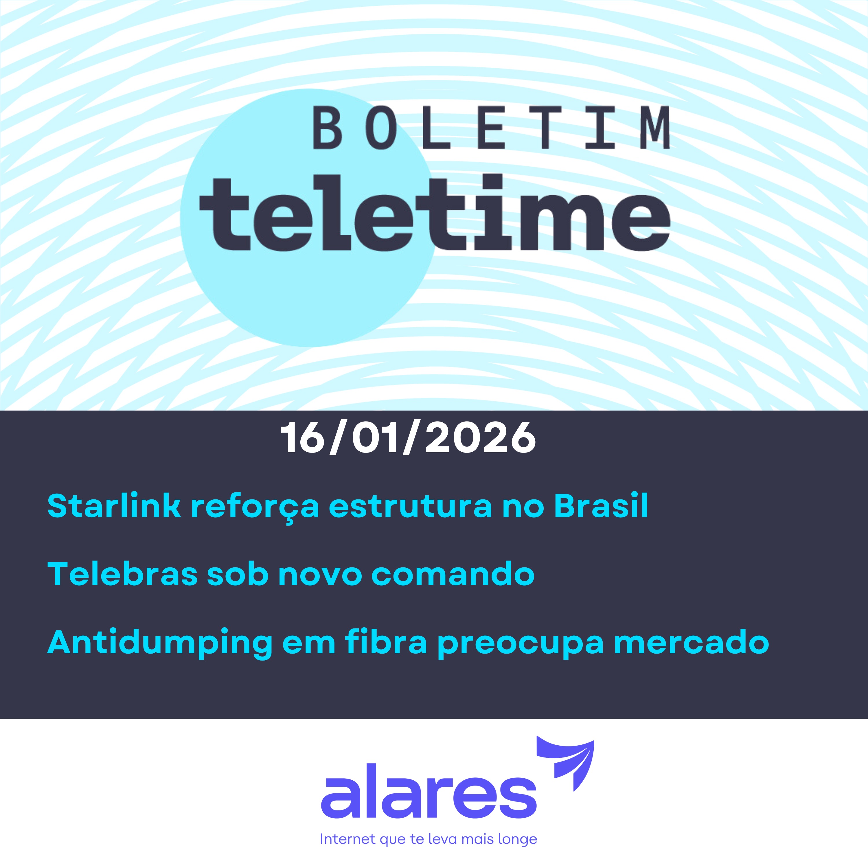 16/01/26| Starlink reforça estrutura no Brasil | Telebras sob novo comando | Antidumping em fibra preocupa mercado episode artwork