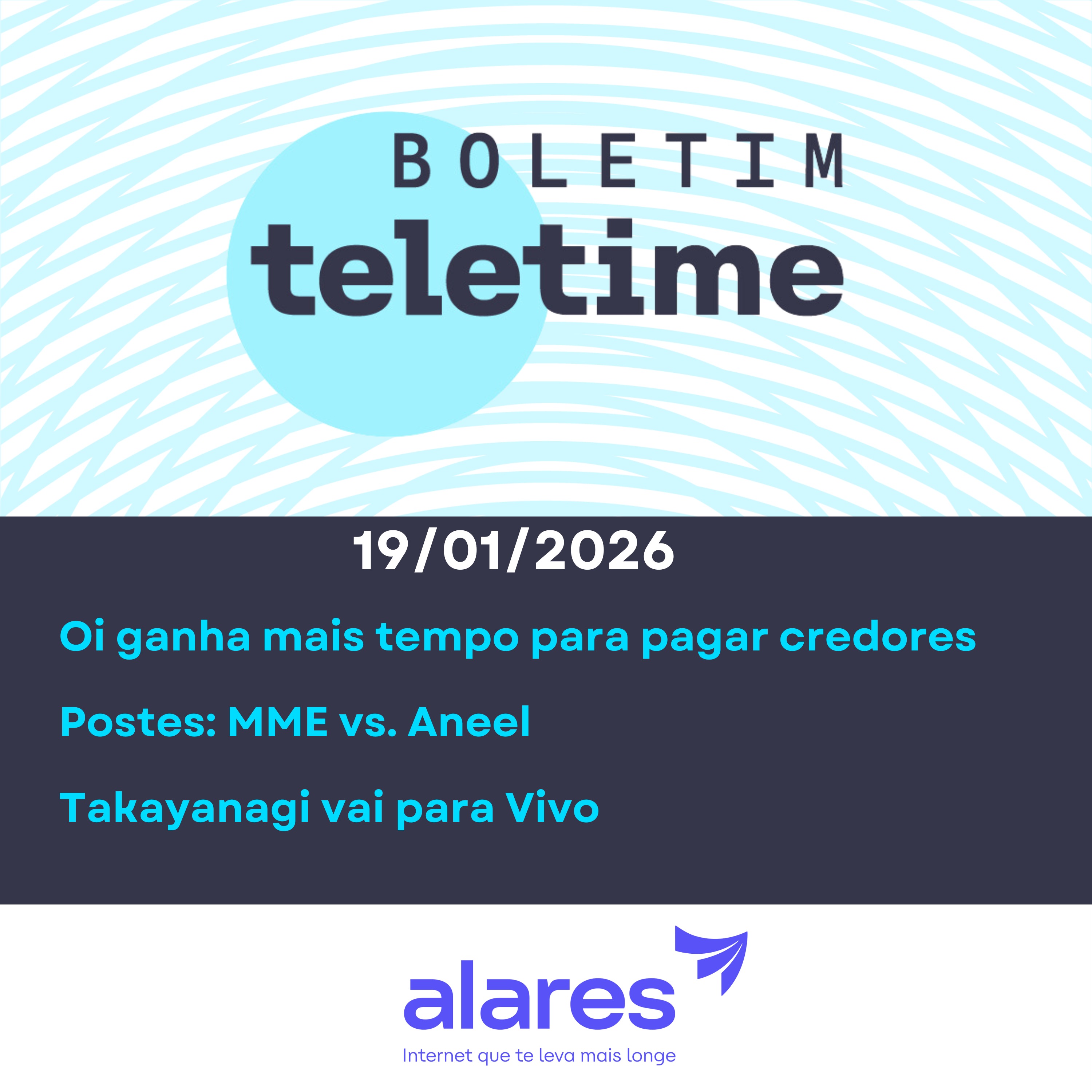 19/01/26 | Oi ganha mais tempo para pagar credores | Postes: MME vs. Aneel | Takayanagi vai para Vivo episode artwork
