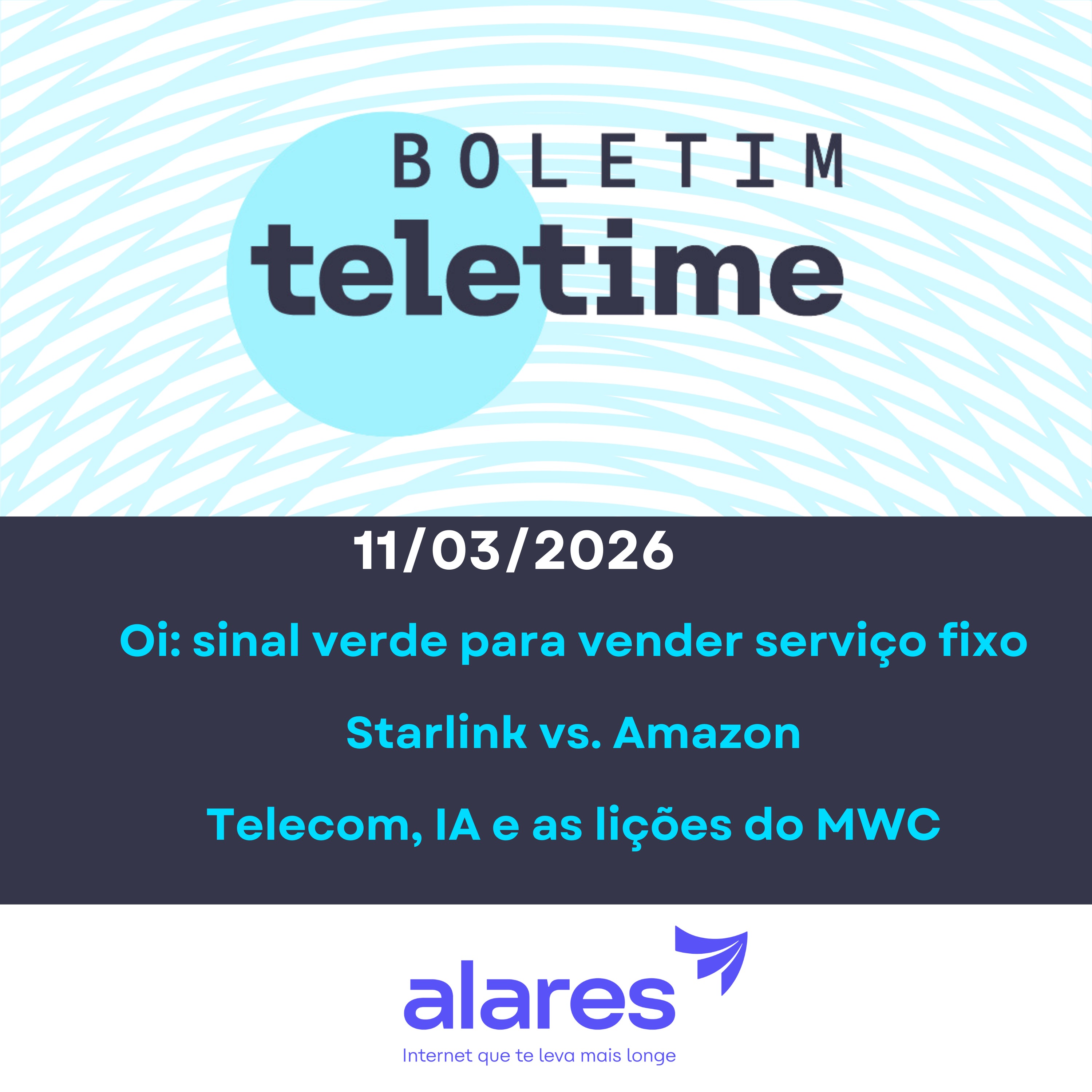 11/03/26 | Oi: sinal verde para vender serviço fixo | Starlink vs. Amazon | Telecom, IA e as lições do MWC episode artwork