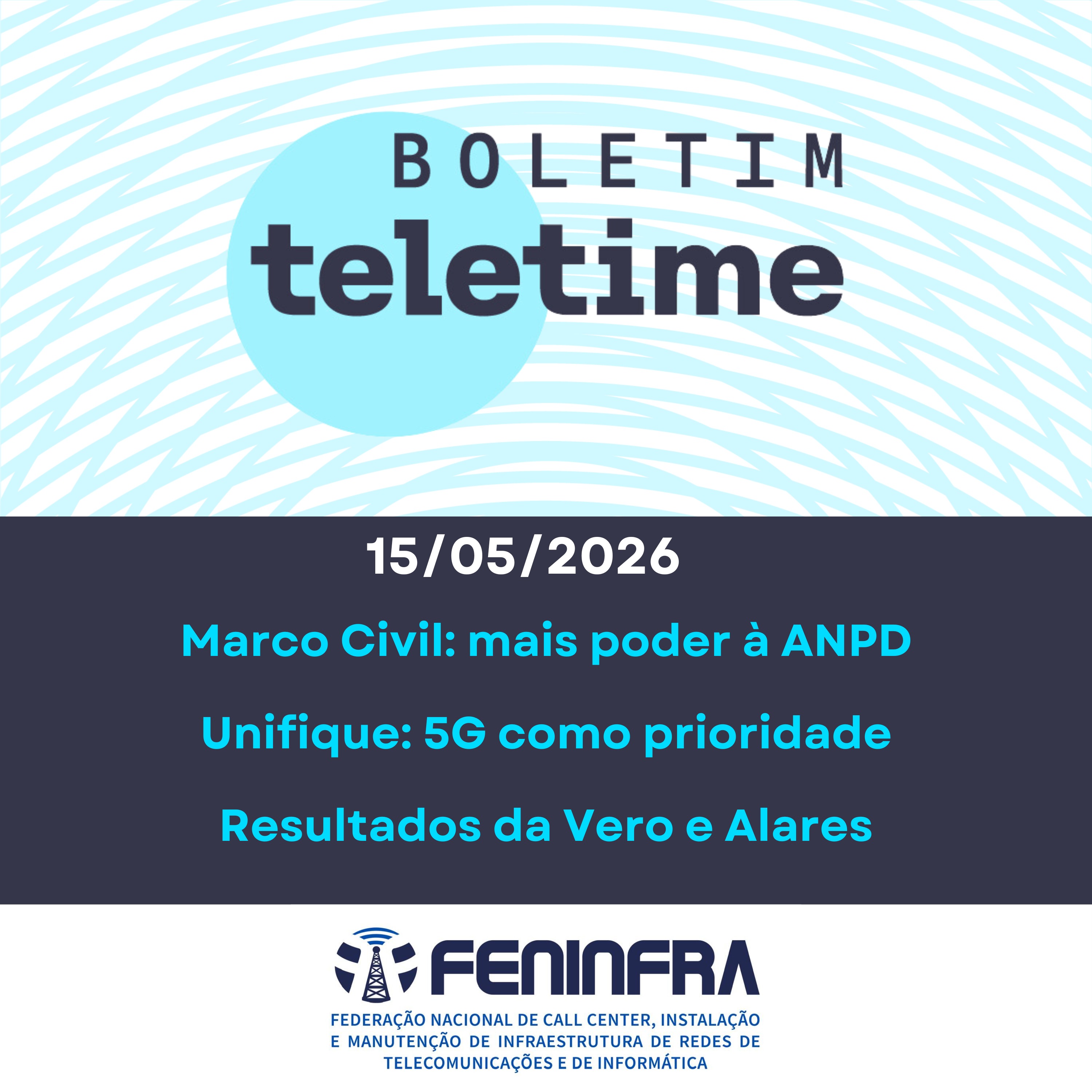 15/05/26 | Marco Civil: mais poder à ANPD | Unifique: 5G como prioridade | Resultados da Vero e Alares episode artwork