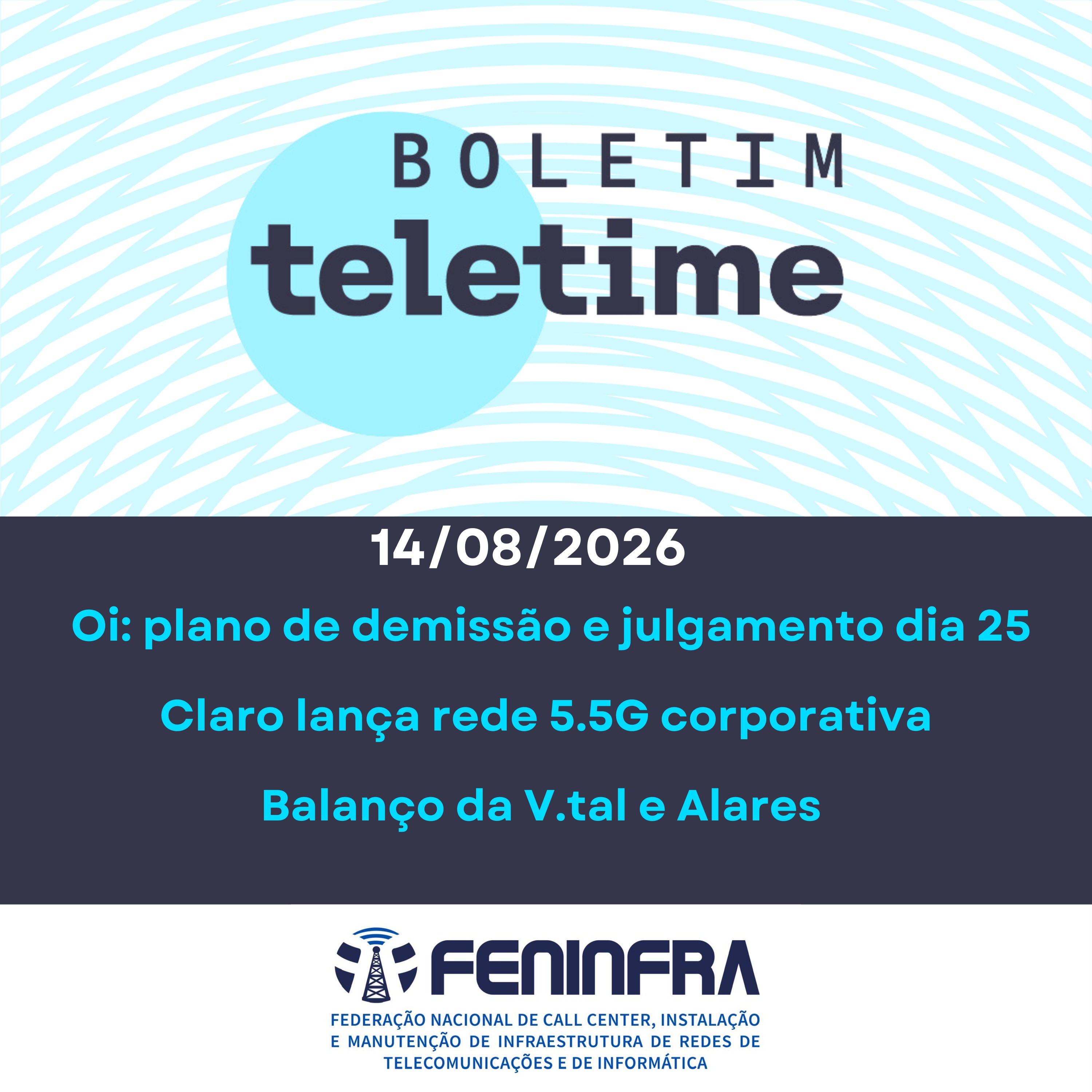 // | Oi: plano de demissão e julgamento dia 25 | Claro lança rede 5.5G corporativa | Balanço da V.tal e Alares episode artwork