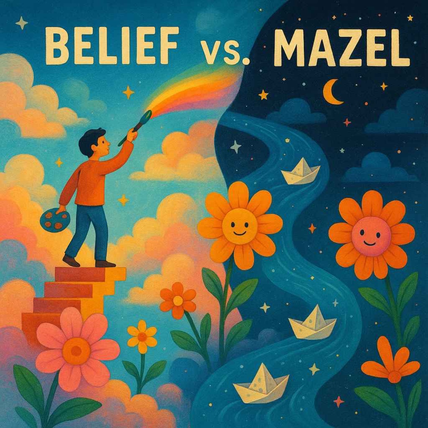 Belief vs. Mazel (3 minutes)