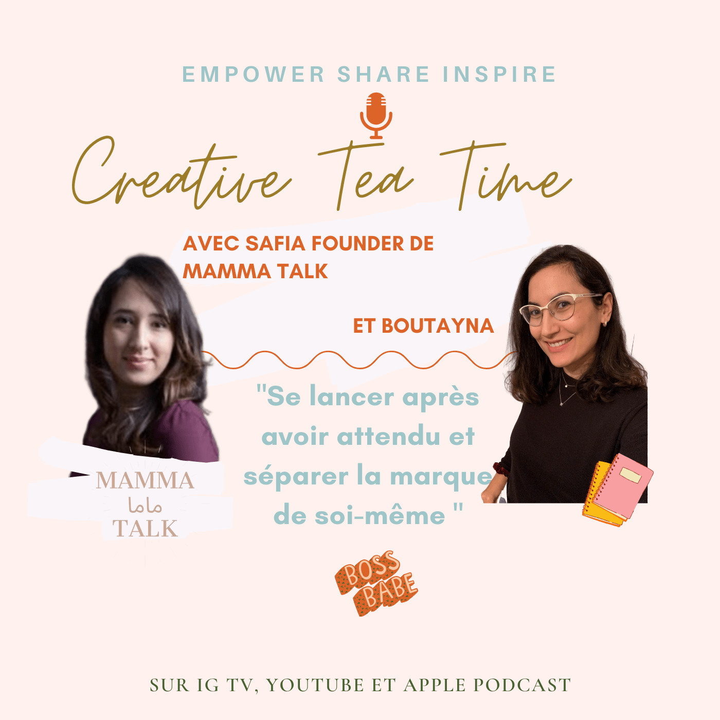 Creative Tea Time avec Safia des Mamma Talks sur séparer le projet de sa vie personnelle et la procrastination episode artwork