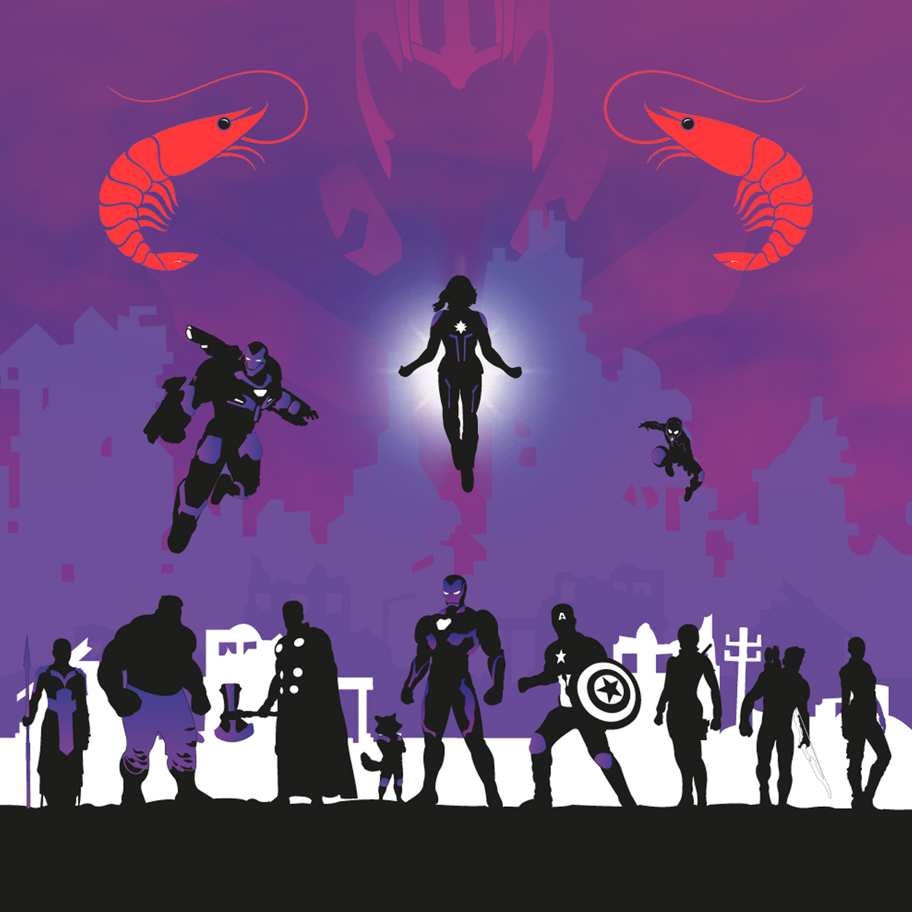 cover art for Episode 87 - Avengers Endgame + Les Crevettes Pailletées