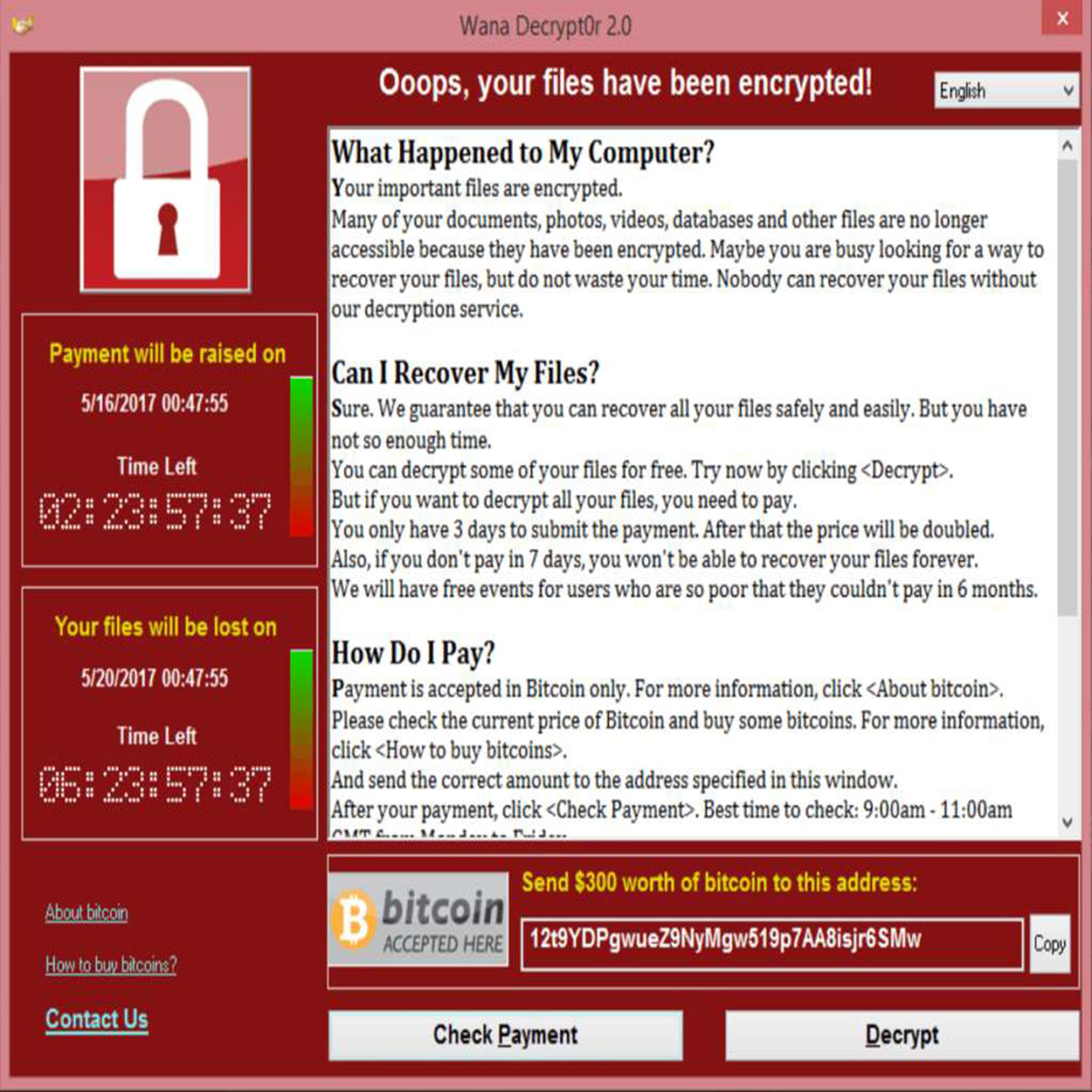 C'est arrivé le 12 mai 2017 : Wannacry, le virus informatique qui rançonna la planète