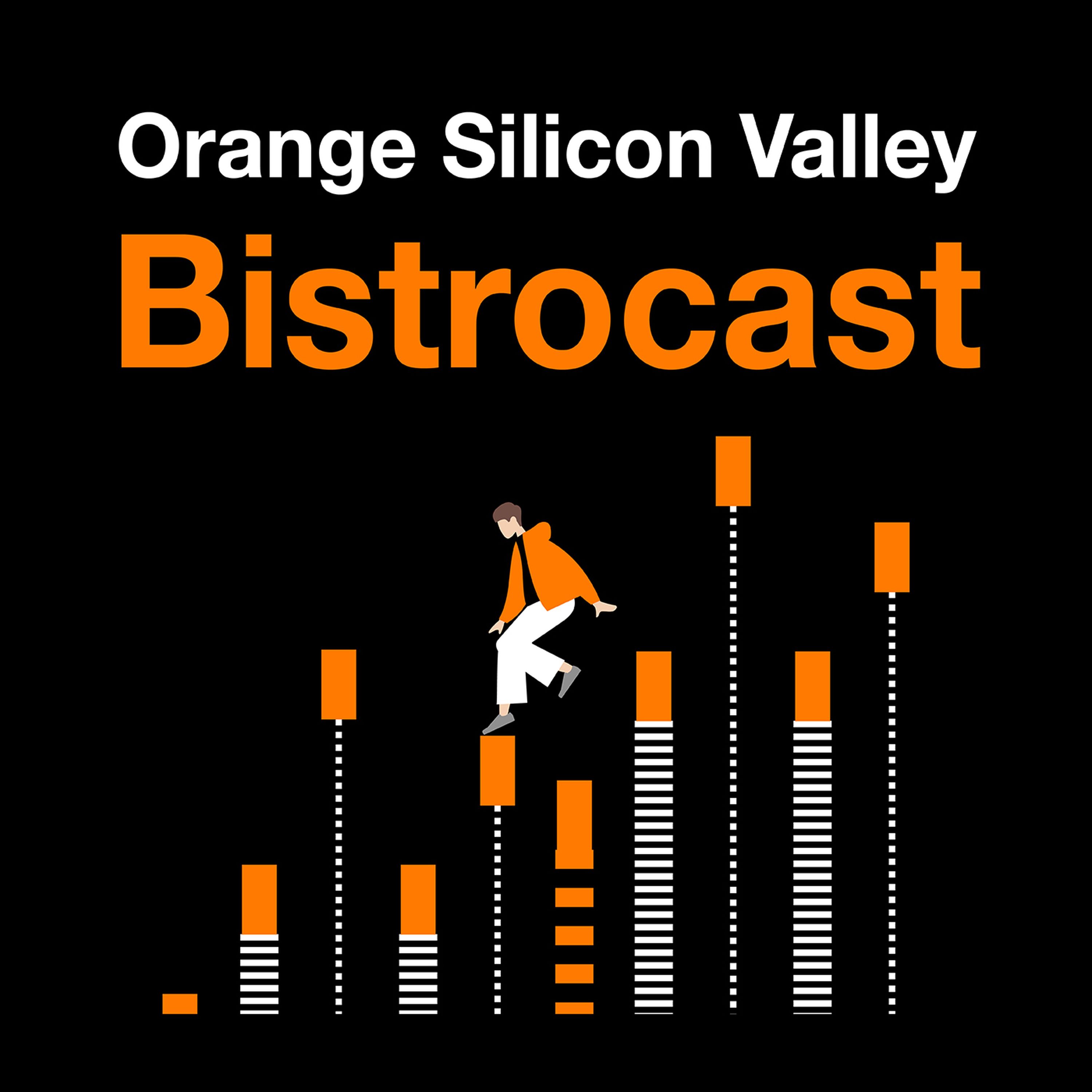 cover art for Orange Silicon Valley Bistrocast: Sarah Luger on artificial intelligence and language