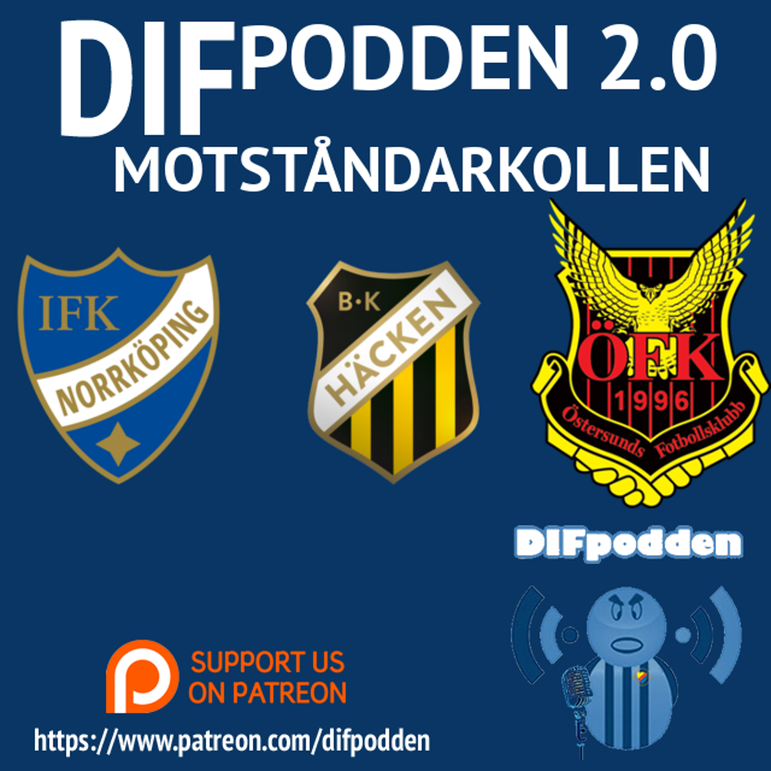 DIFpodden (2.0) #Motståndarkollen - Norrköping, Häcken & Östersund episode artwork