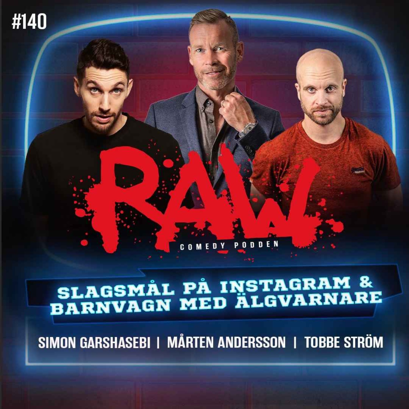 cover art for Slagsmål på Instagram & barnvagn med älgvarnare - Med Simon Garshasebi, Mårten Andersson & Tobbe Ström