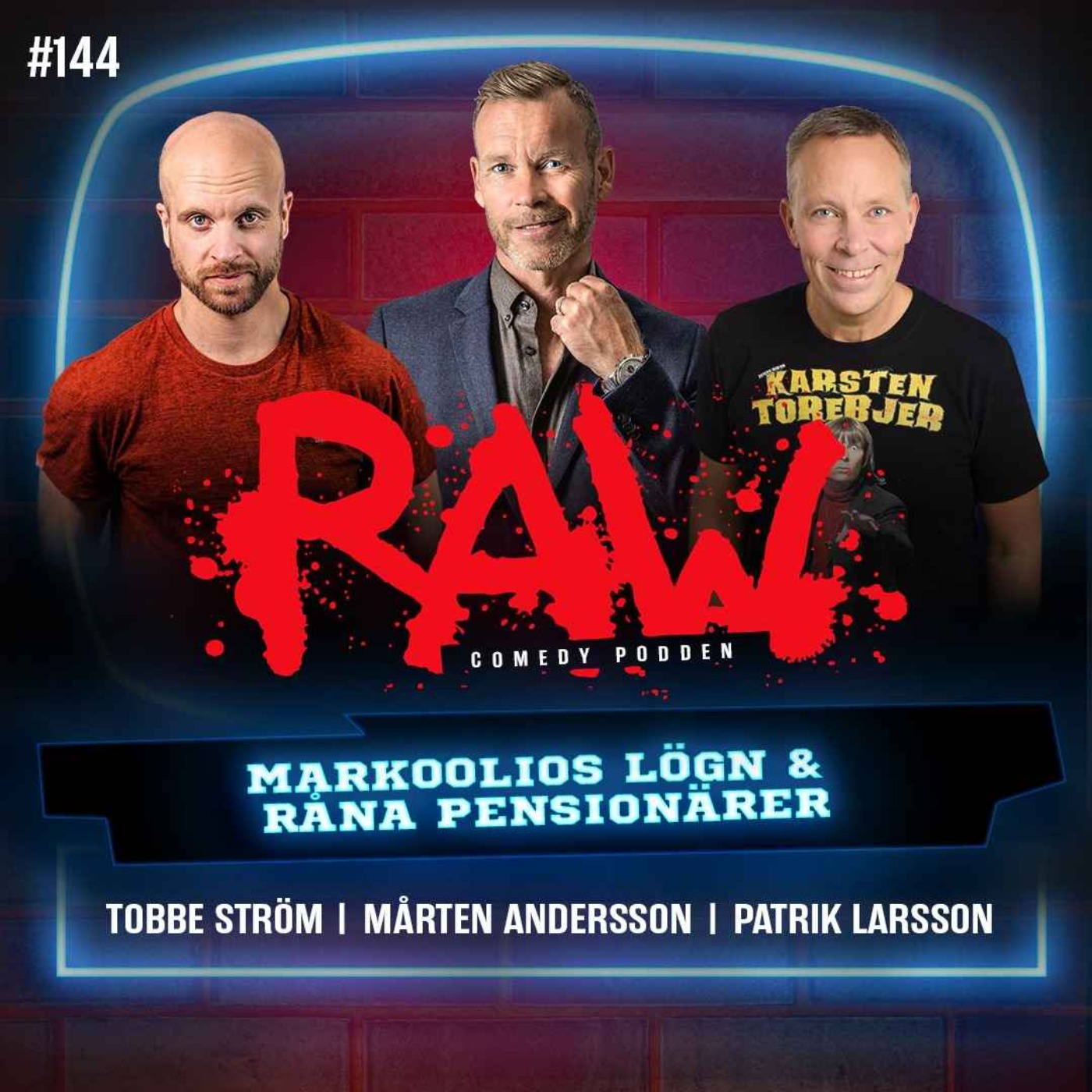 cover art for Markoolios lögn & råna pensionärer - Med Patrik Larsson, Mårten Andersson & Tobbe Ström