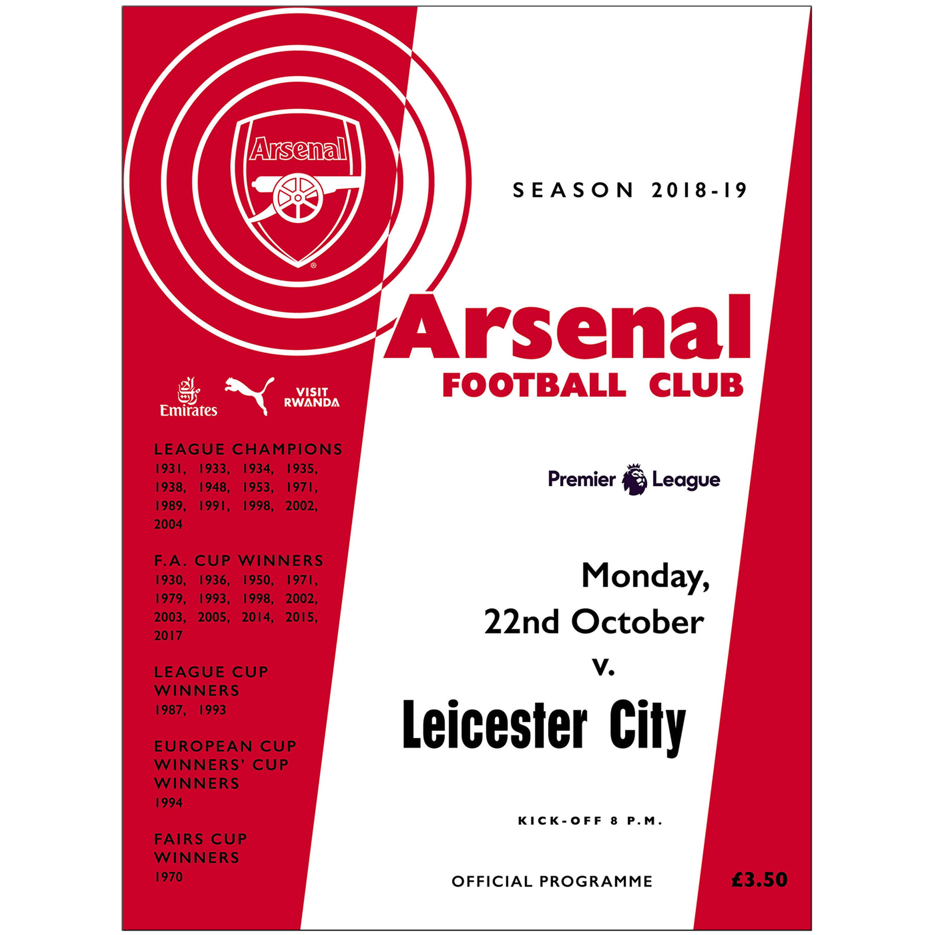 Arsenal v Leicester City - October 22, 2018 episode artwork