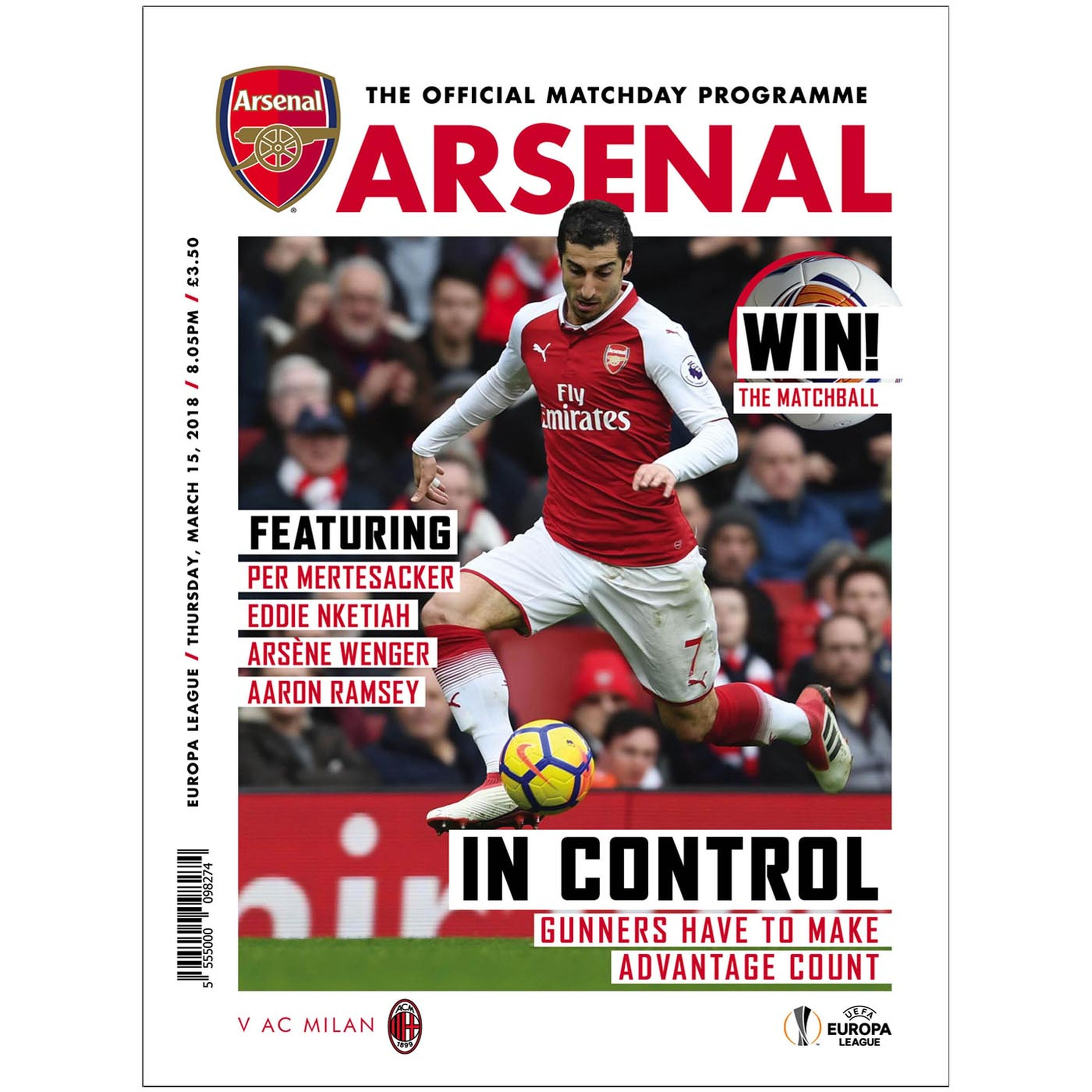 Arsenal v AC Milan - March 15, 2018 episode artwork