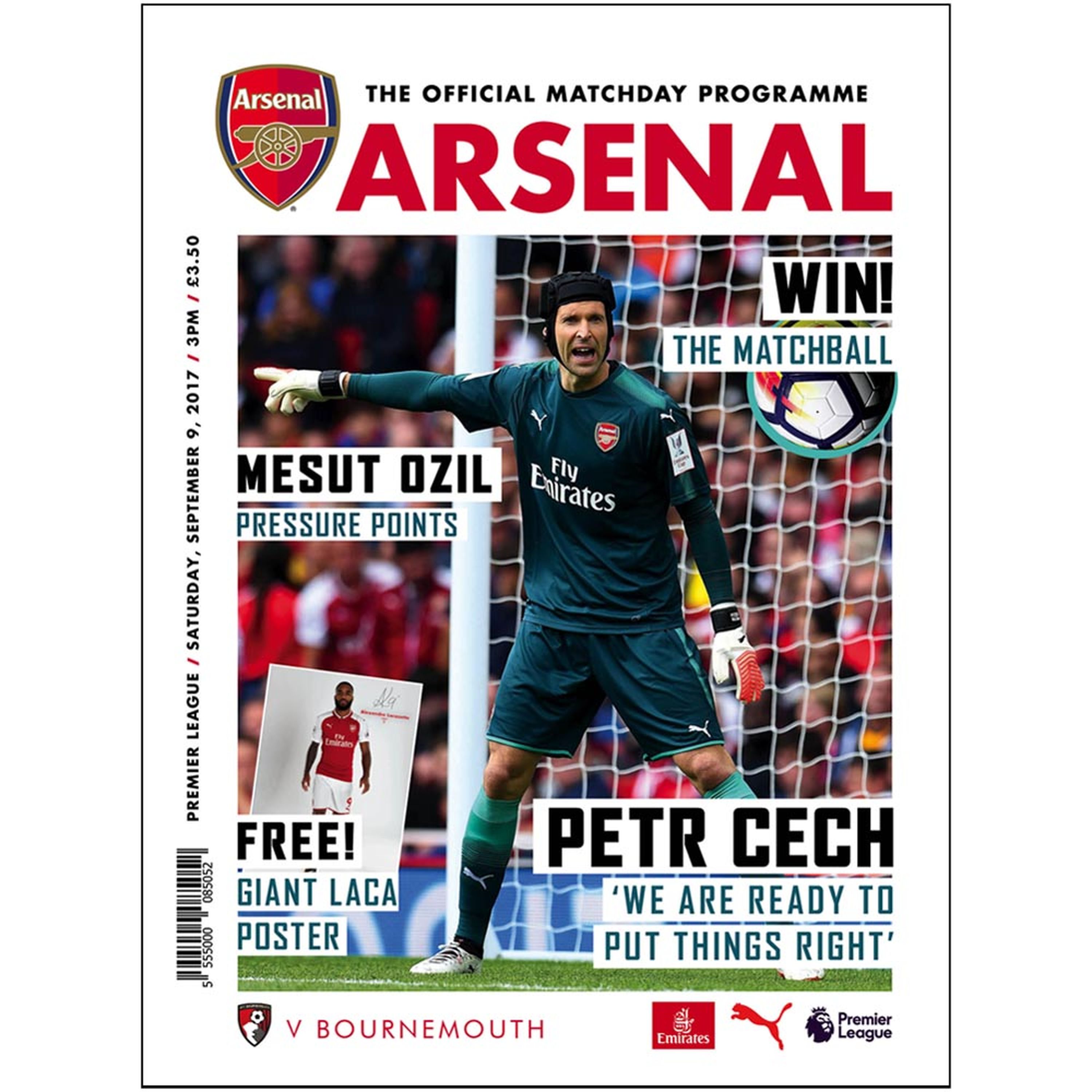 Arsenal v Bournemouth - Sep 9, 2017