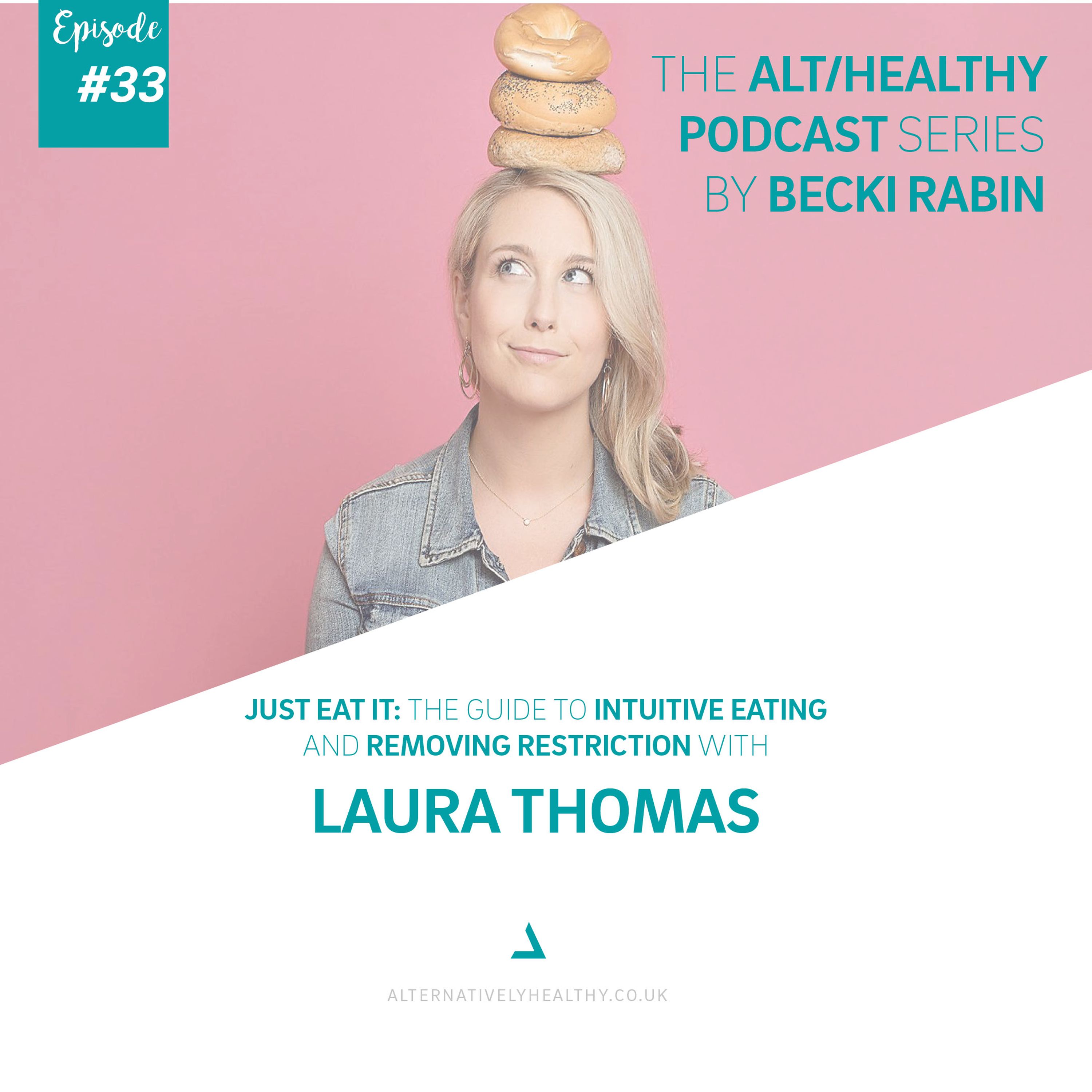 cover art for EPISODE 33: JUST EAT IT: THE GUIDE TO INTUITIVE EATING AND REMOVING RESTRICTIONS WITH LAURA THOMAS