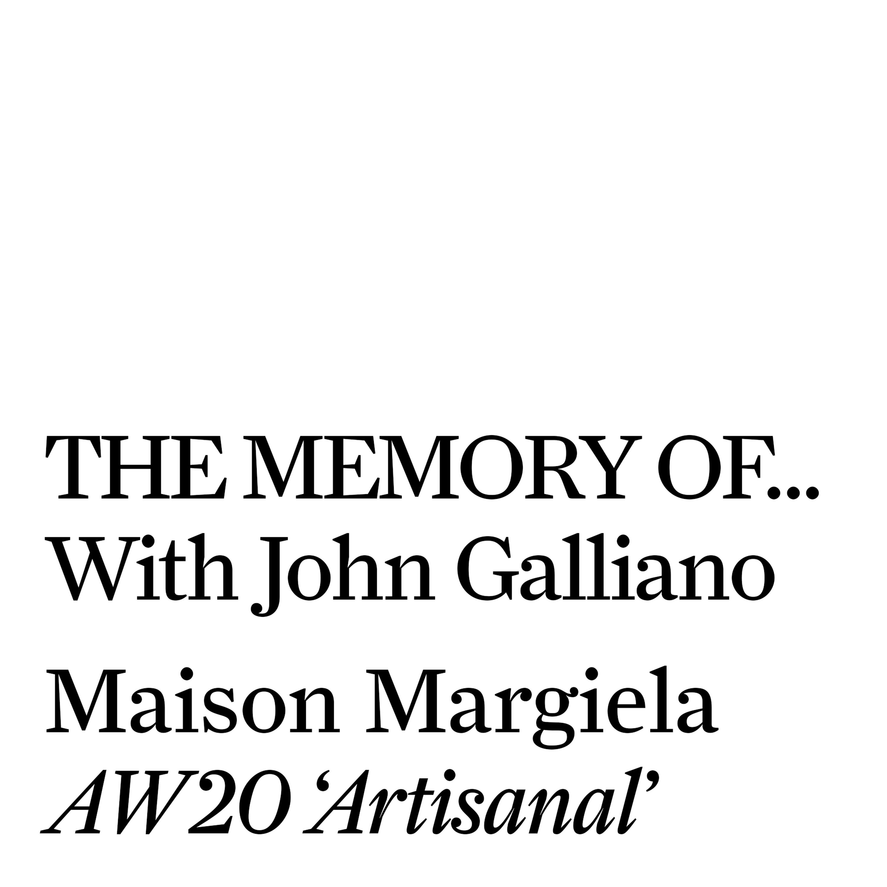 Maison Margiela AW20 'Artisanal' Co-Ed Collection