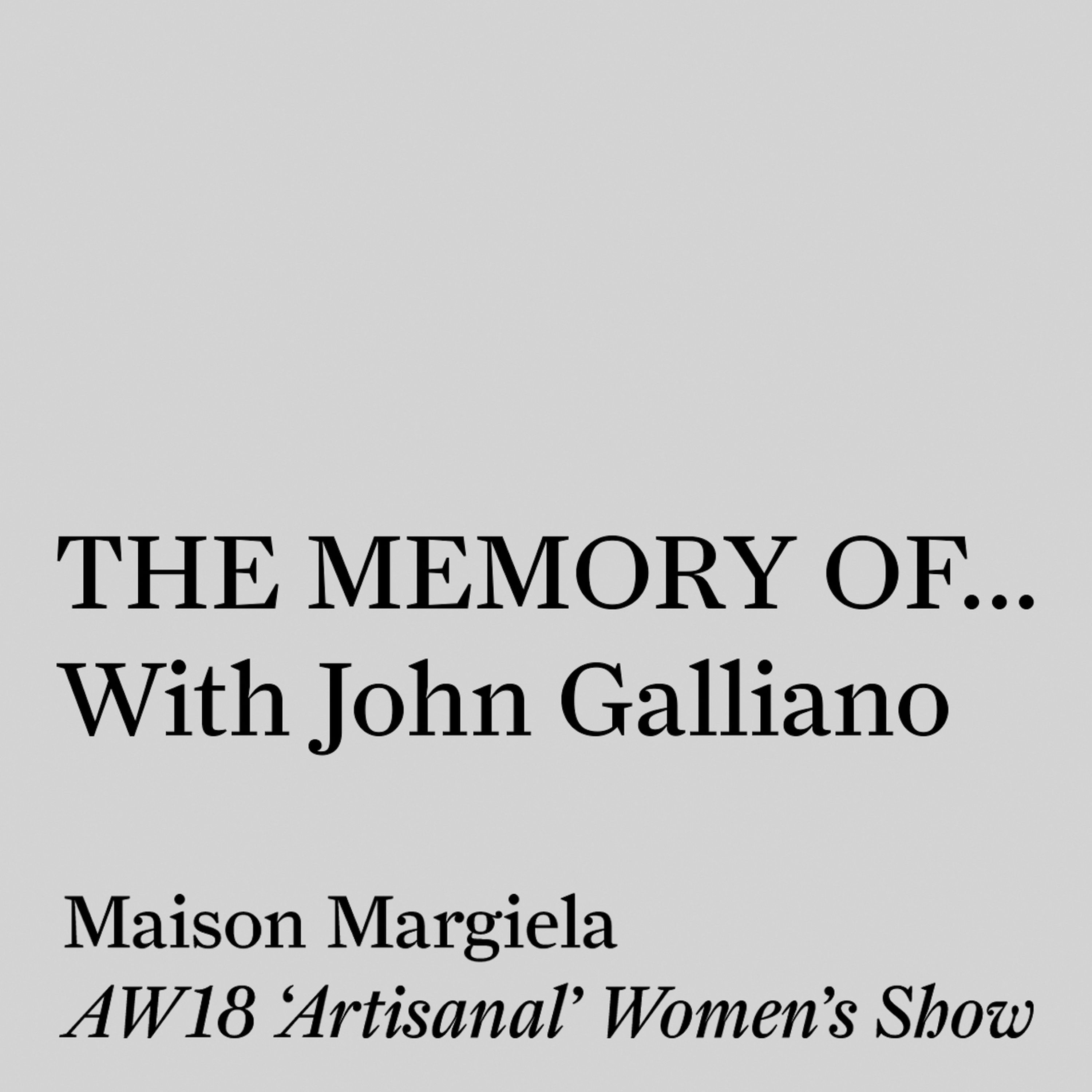 cover art for Maison Margiela AW18 ‘Artisanal’ Women’s Show