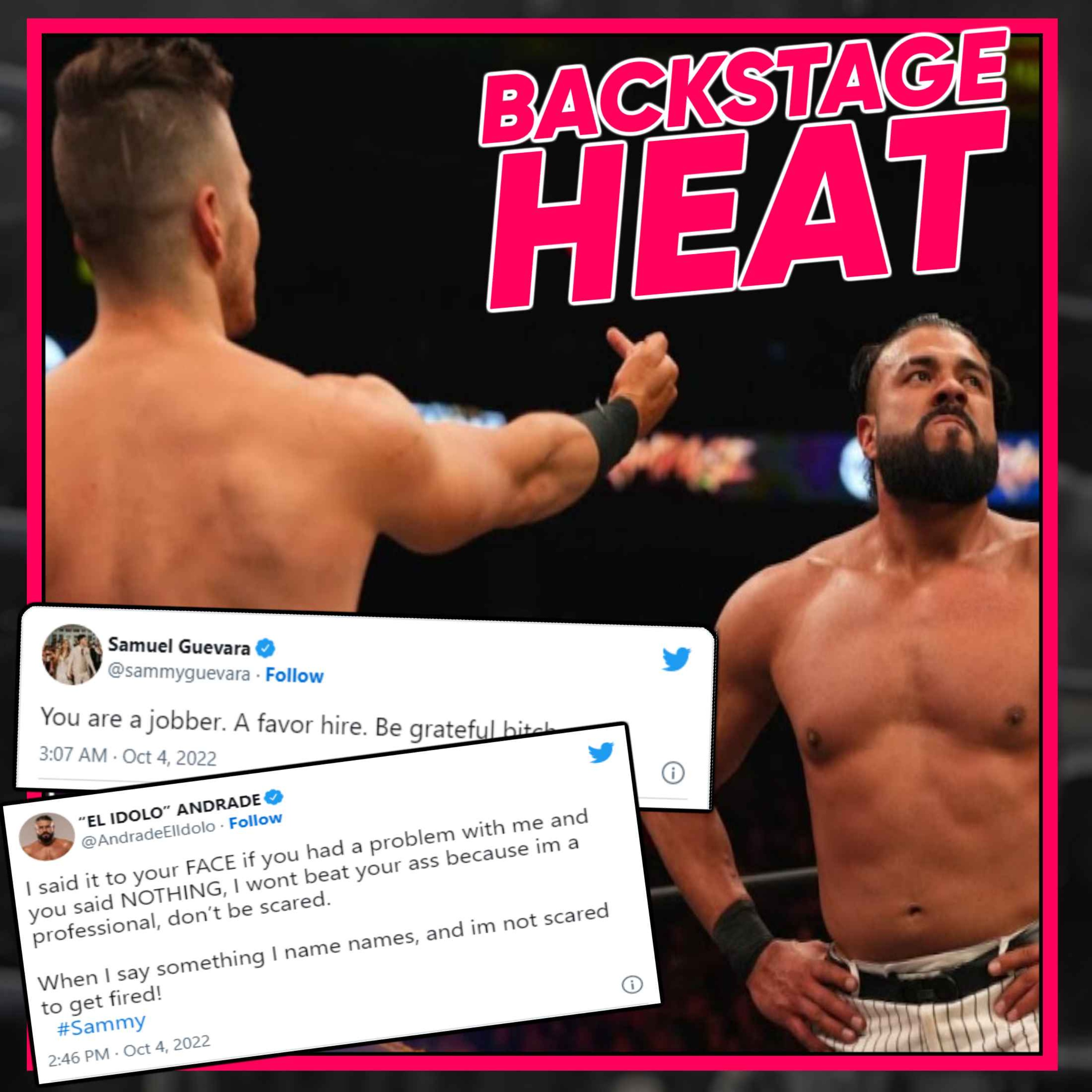 cover art for MAJOR Backstage Heat Between Andrade And Sammy Guevara | WHITE RABBIT Creative Update