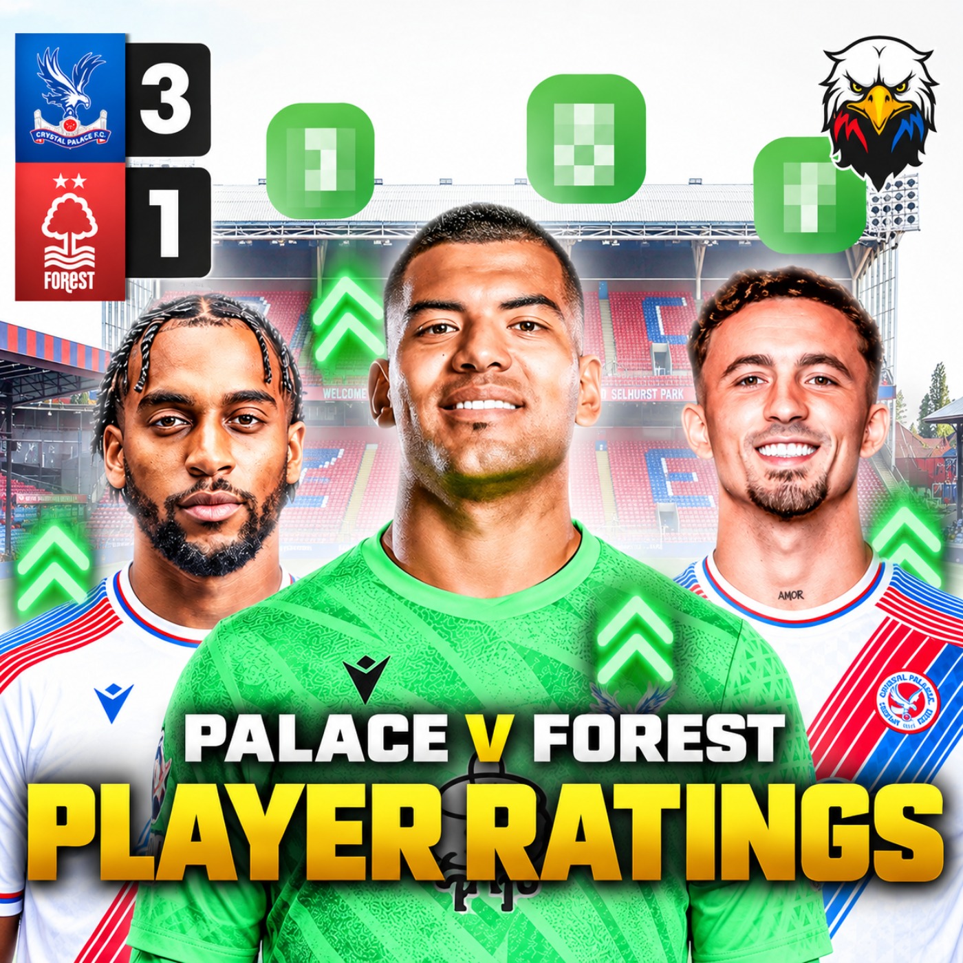 Player Ratings: Crystal Palace 3 - 1 Notts Forest