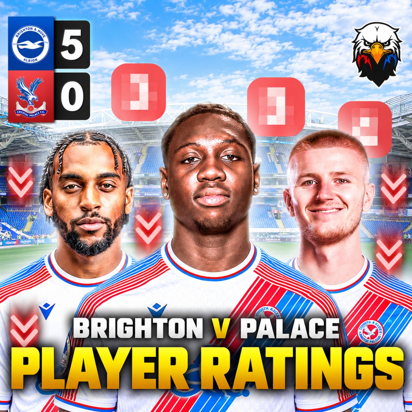 Player Ratings: Brighton 5 - 0 Crystal Palace
