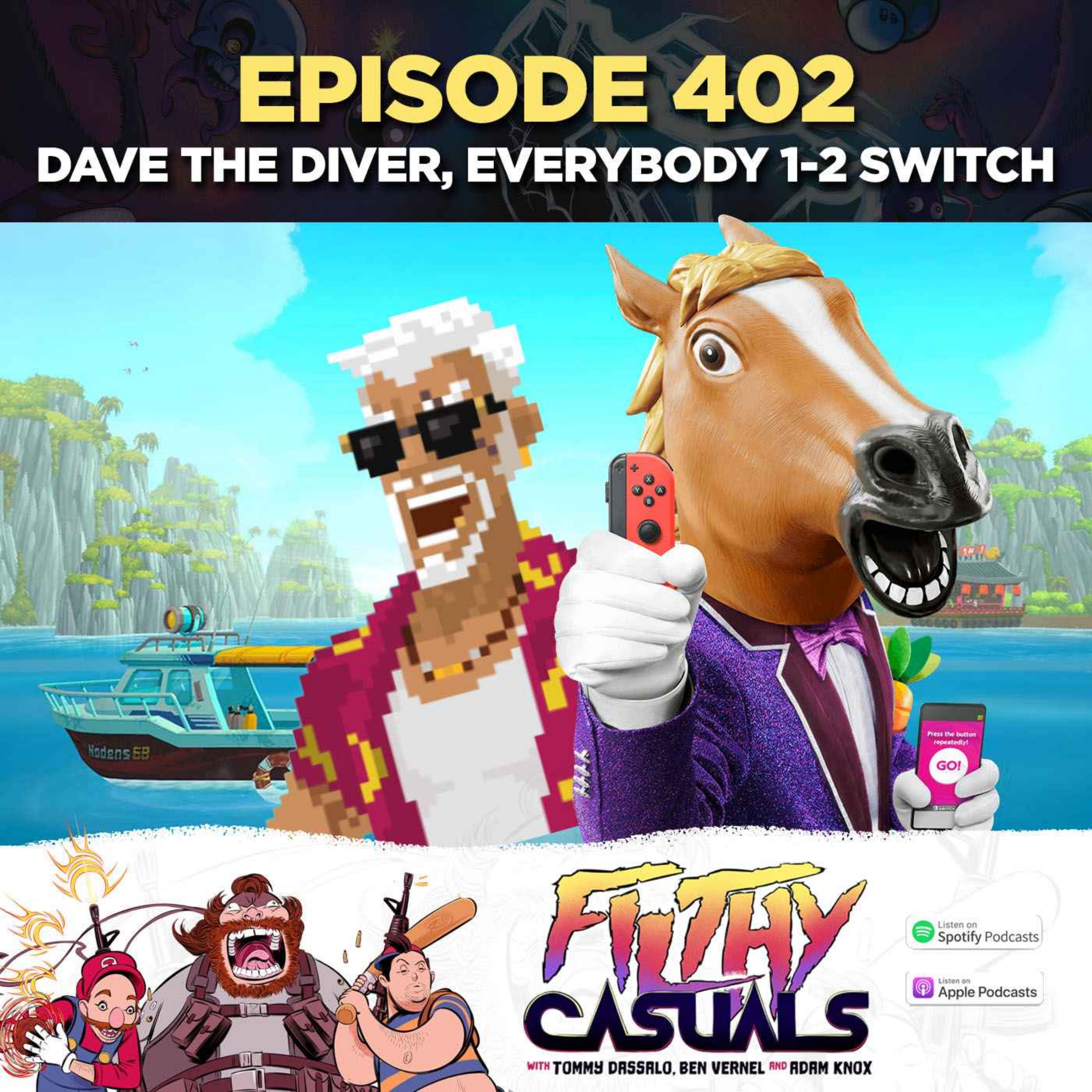 cover art for Episode 402: Dave the Diver, Everybody 1-2 Switch