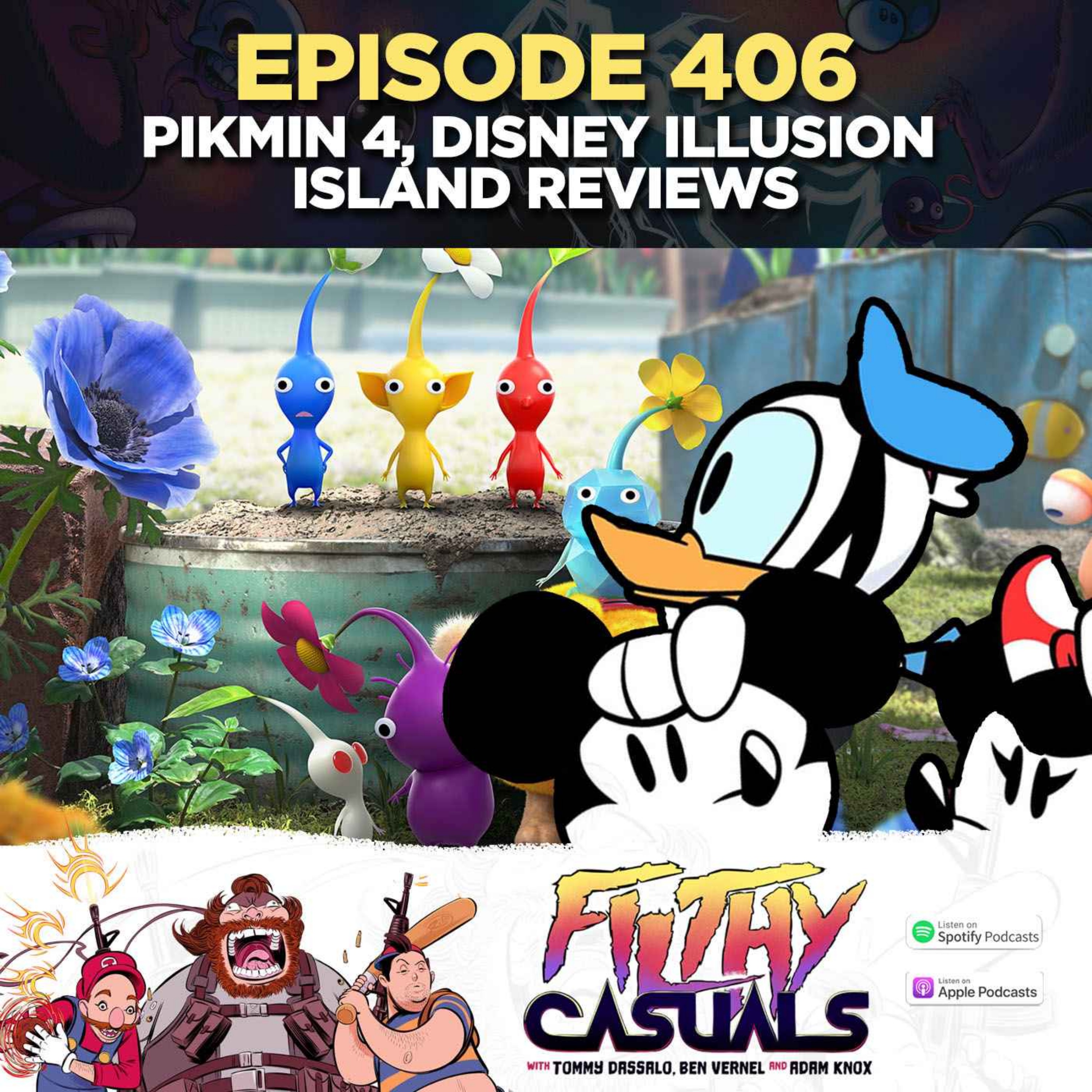 cover art for Episode 406: Pikmin 4 Review, Disney Illusion Island