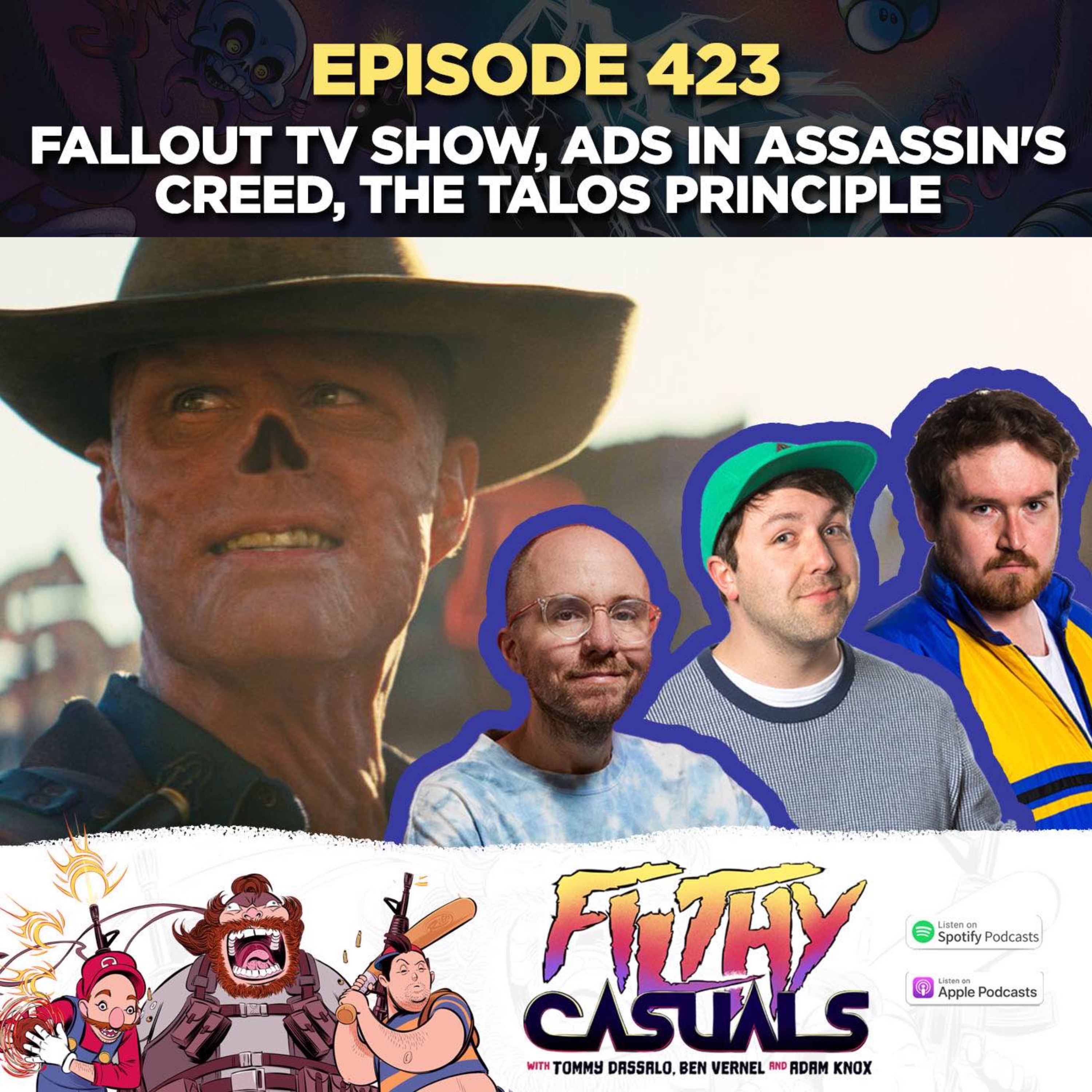 cover art for Episode 423: Fallout TV Series, Ads in Assassin's Creed, The Talos Principle