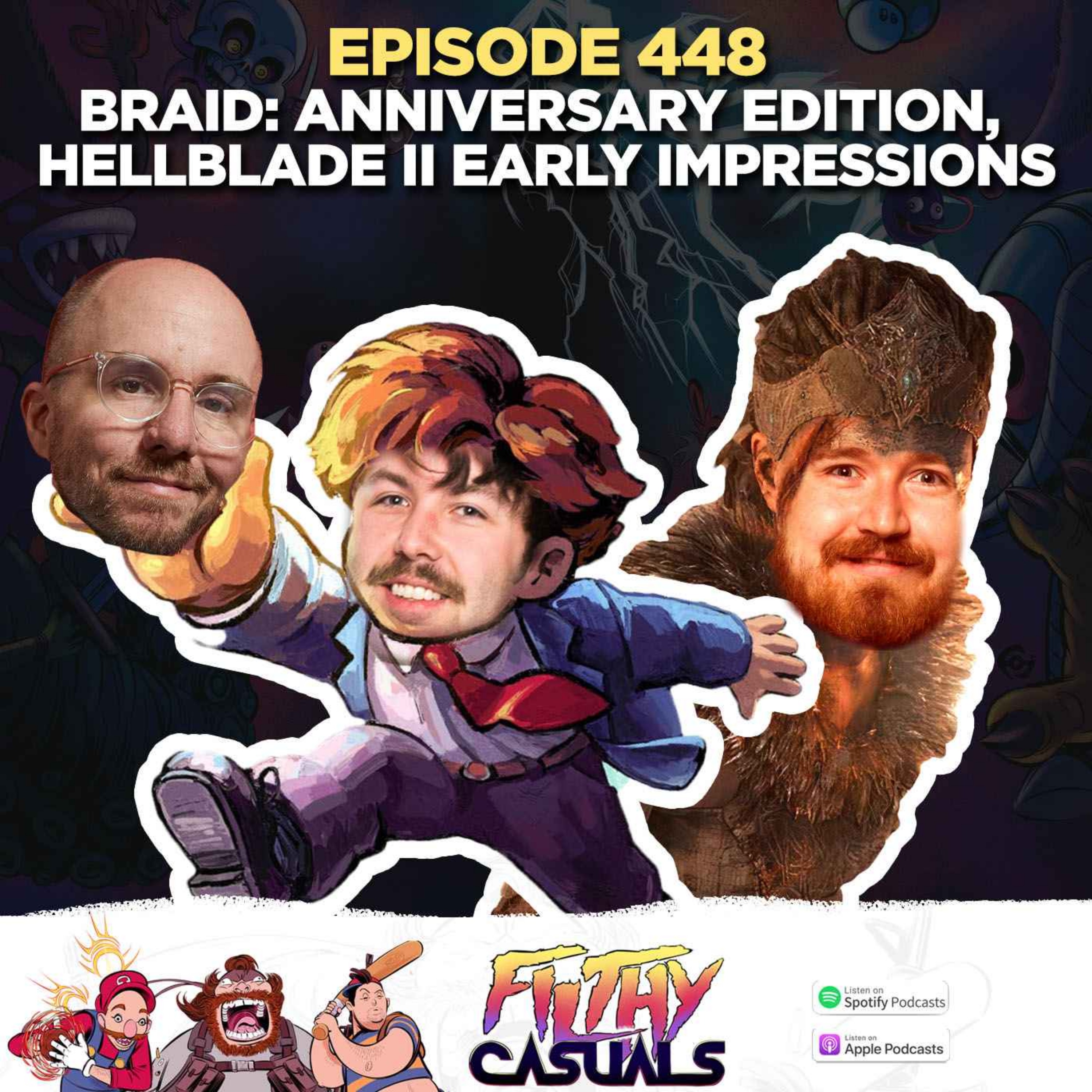 cover art for Episode 448: Braid: Anniversary Edition, Hellblade II Early Impressions