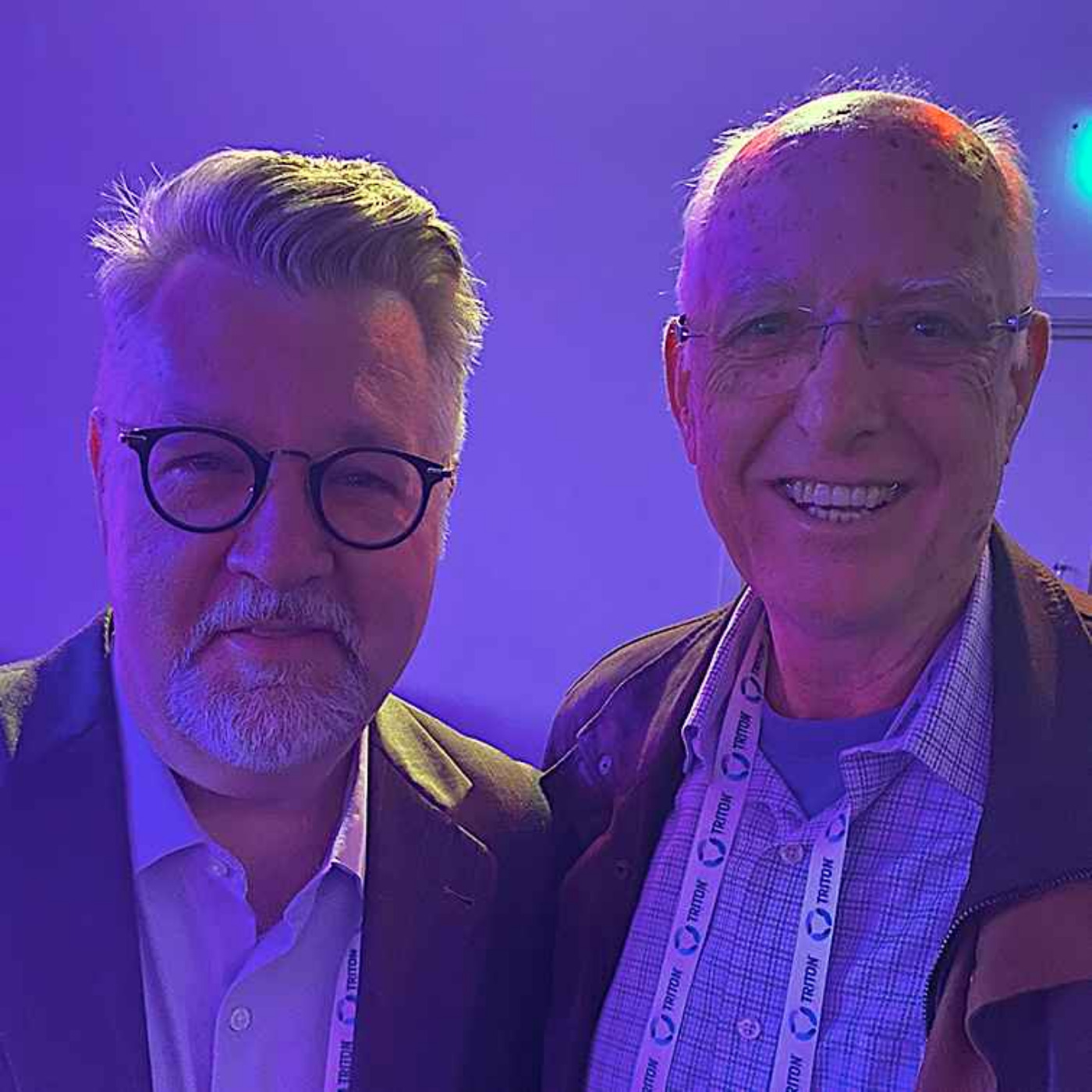 Tom Webster with Wayne Stamm at Radiodays Europe