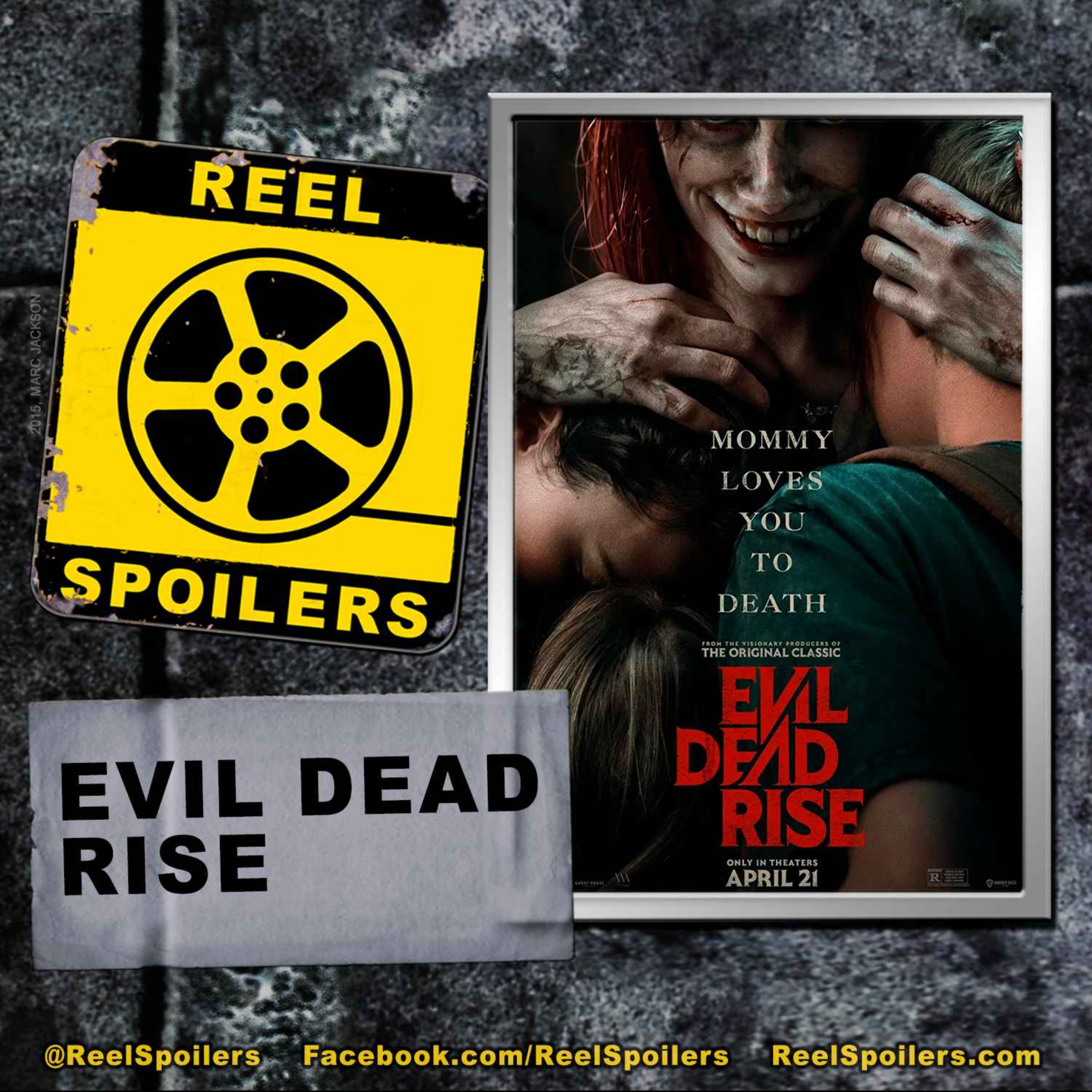 cover art for EVIL DEAD RISE Starring Alyssa Sutherland, Lily Sullivan, Morgan Davies