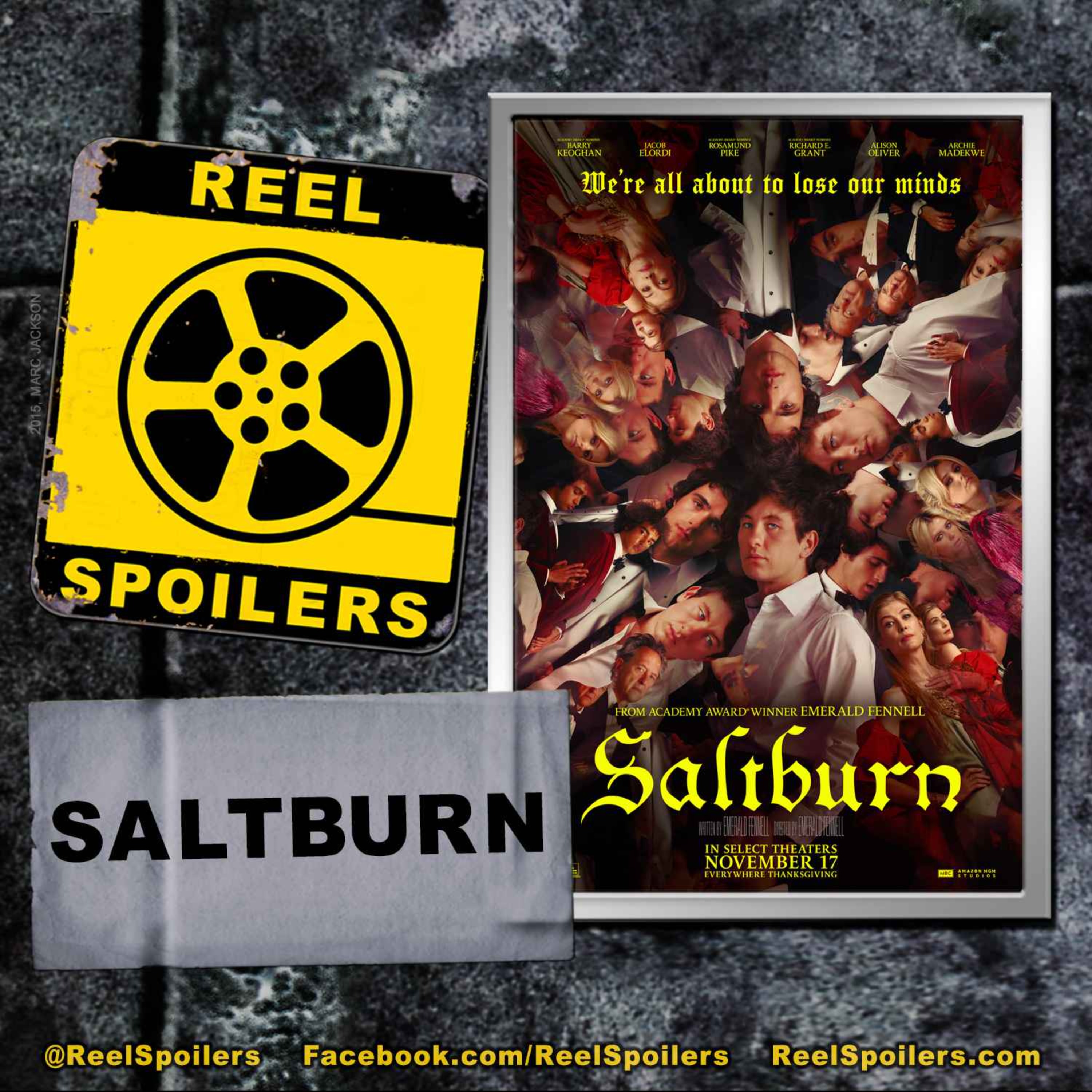 SALTBURN Starring starring Barry Keoghan, Jacob Elordi, Rosamund Pike, Richard E. Grant