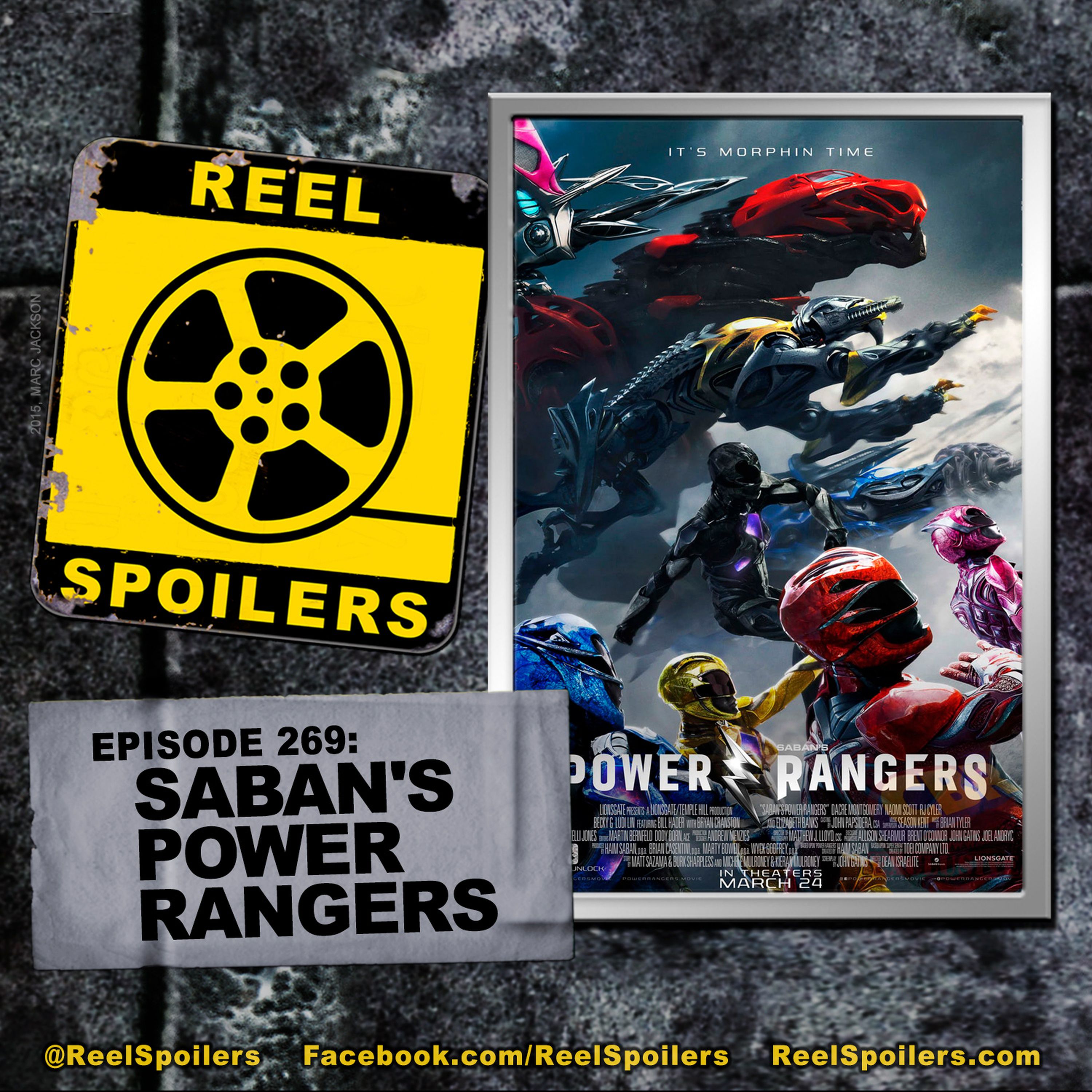 cover art for 269: 'Saban's Power Rangers' Starring Bryan Cranston, Elizabeth Banks, RJ Cyler, Becky G