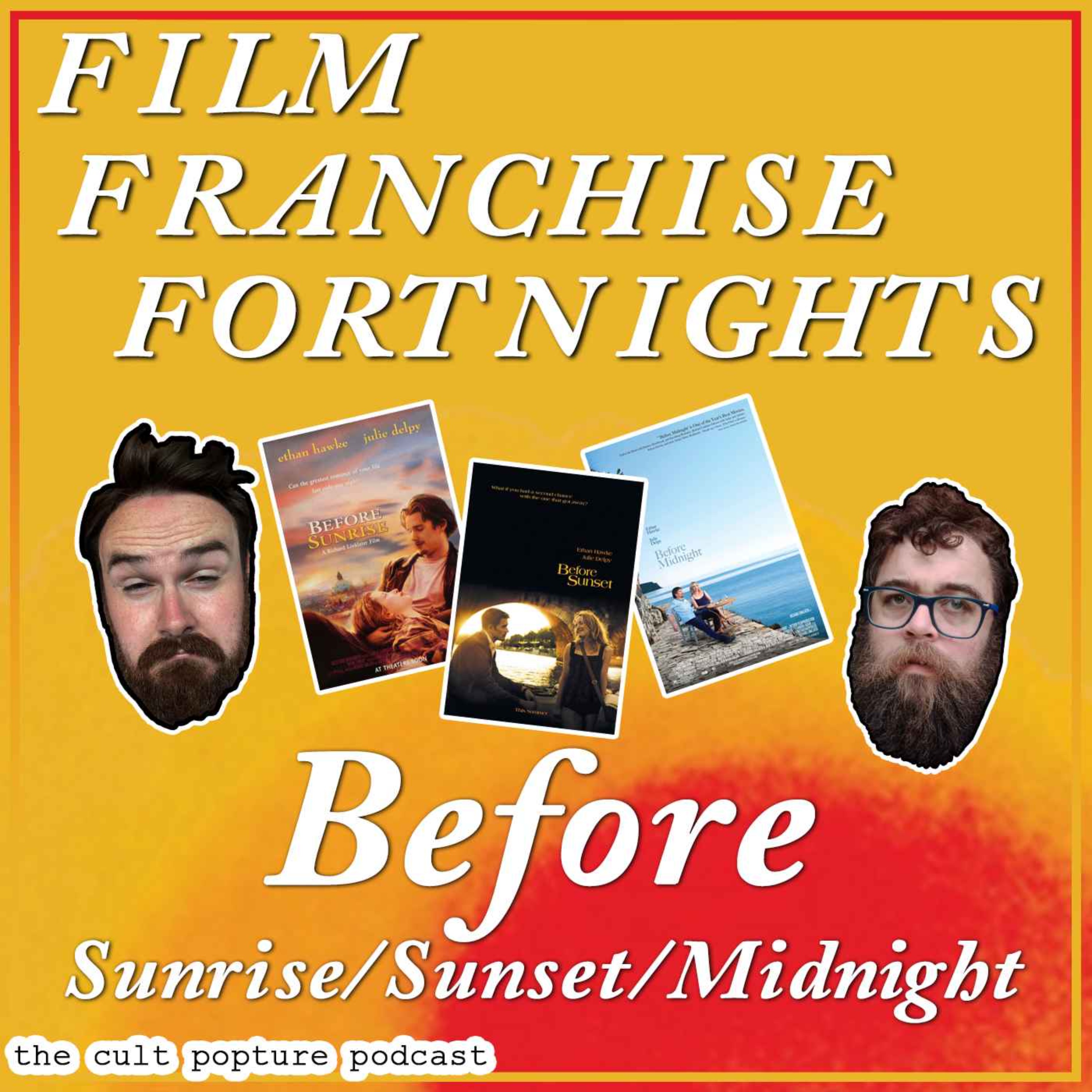 cover art for "Before Sunrise/Sunset/Midnight" | Film Franchise Fortnights
