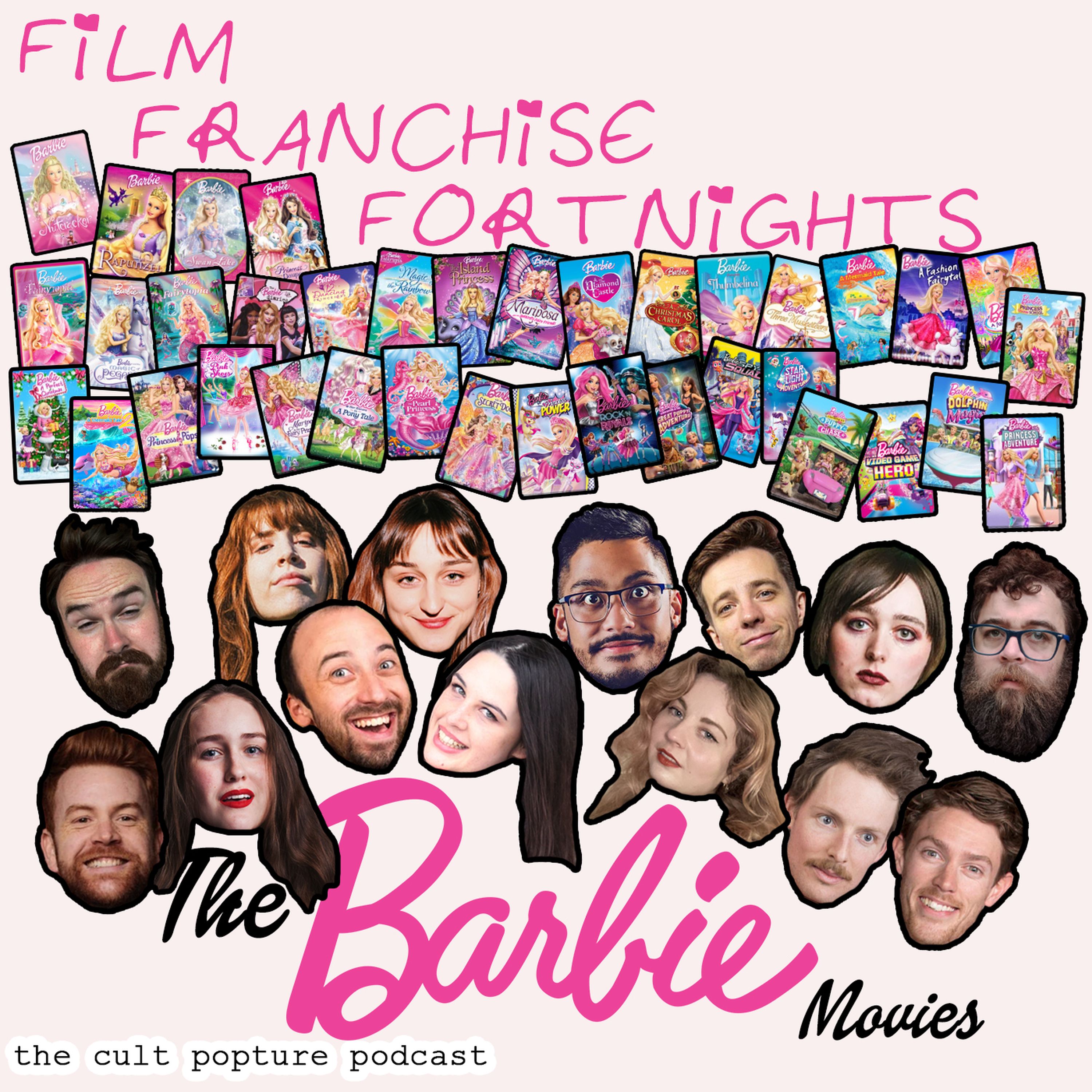 cover art for [2/3] The "Barbie" Movies (ft. Eli Matthewson, David Correos, Nic Sampson & Hamish Parkinson) | Film Franchise Fortnights