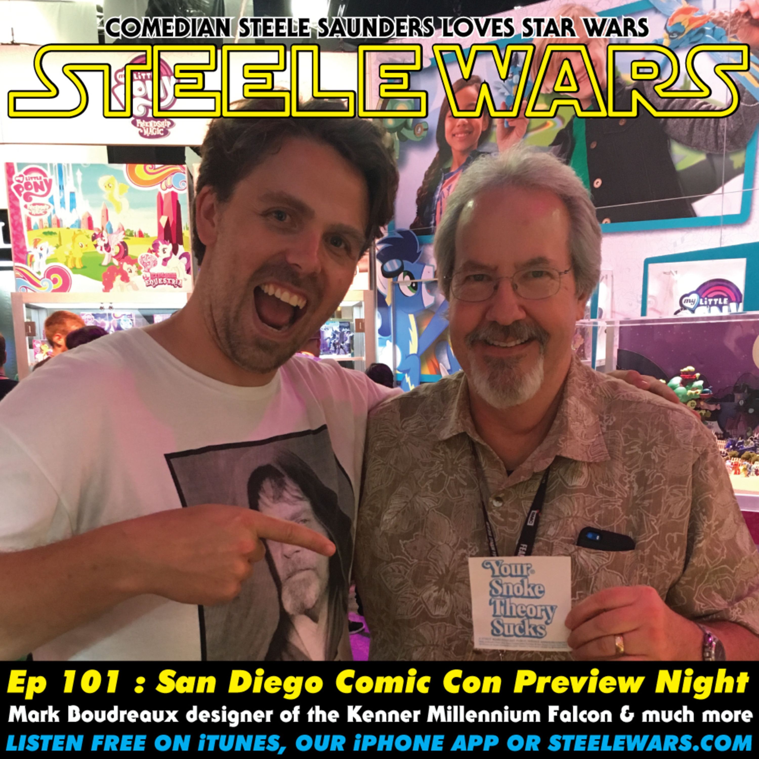 Ep 101 : San Diego Comic Con Preview Night - Mark Boudreaux designer of the Kenner Millennium Falcon & much more episode artwork