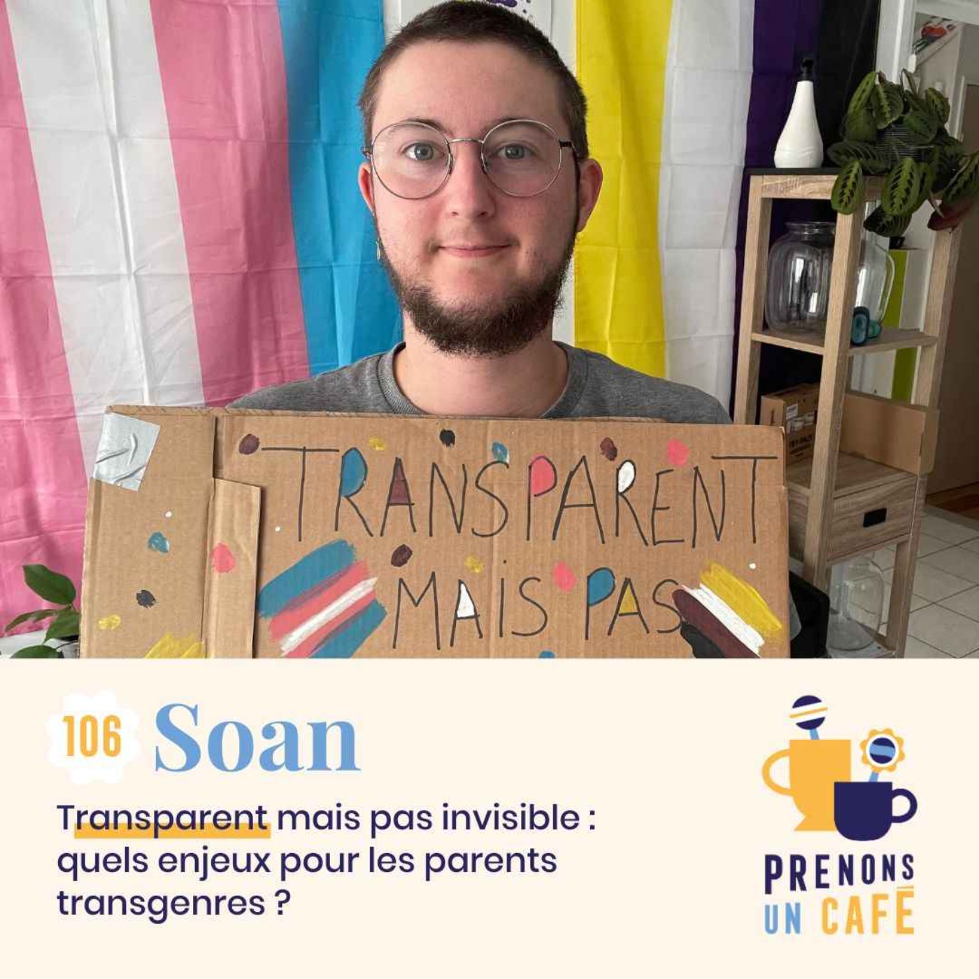 cover art for 106 - SOAN - Transparent mais pas invisible : quels enjeux pour les parents transgenres ?