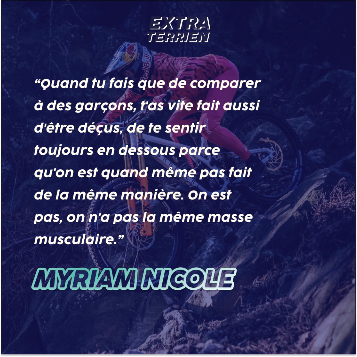 EXTRAIT - Myriam Nicole, double championne du monde de VTT descente