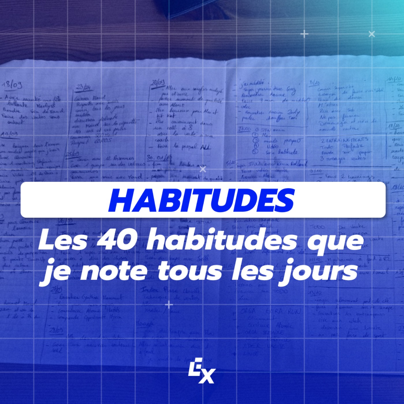 Les 40 habitudes que je track dans un fichier Excel