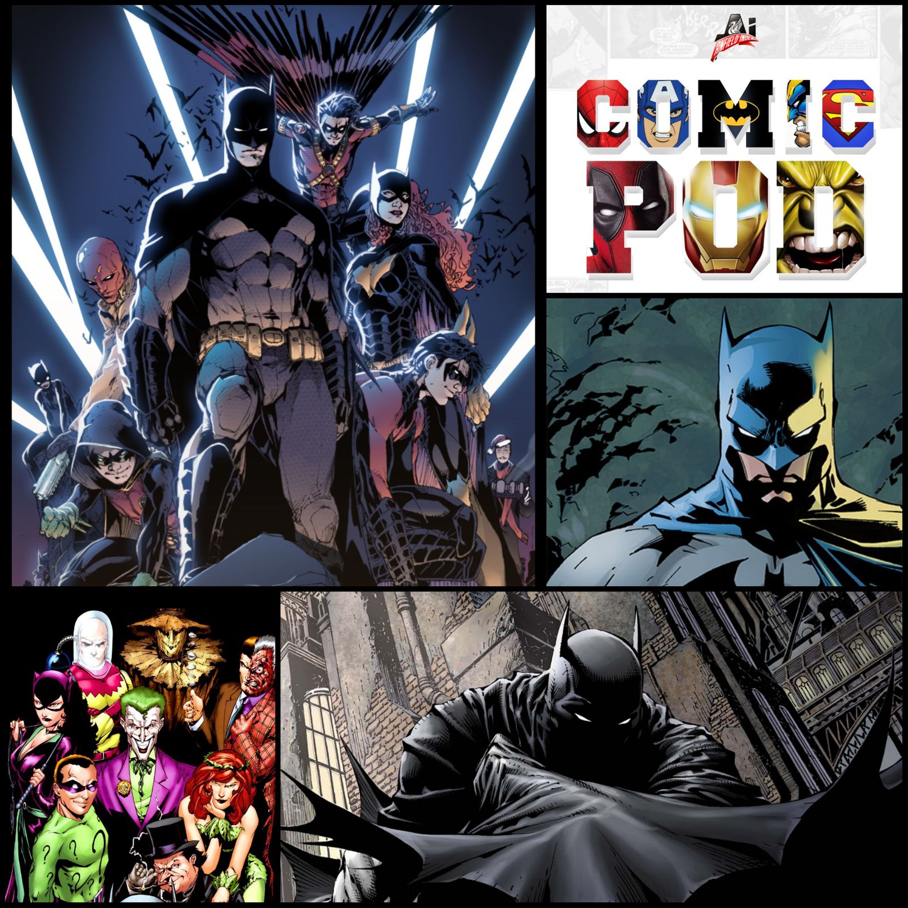 AI Comic Pod: Episode 44 - All About Batman episode artwork