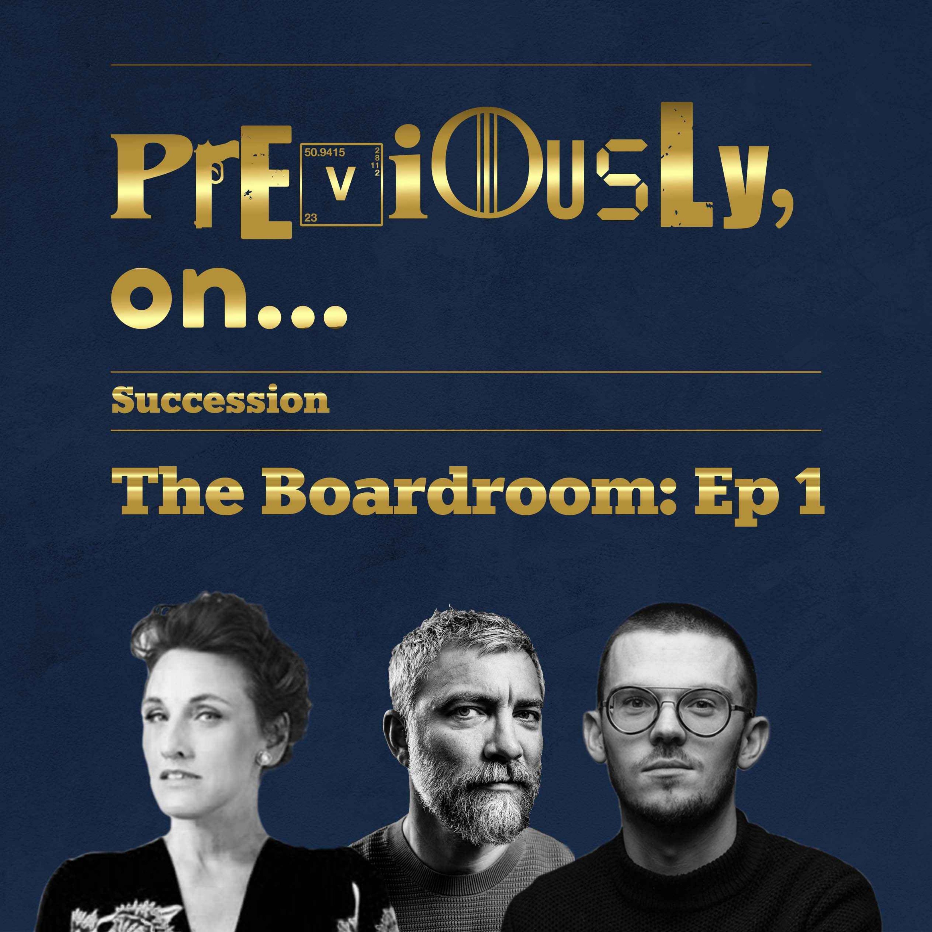 cover art for The Succession Boardroom Ep 1 - featuring Geri herself, J Smith Cameron
