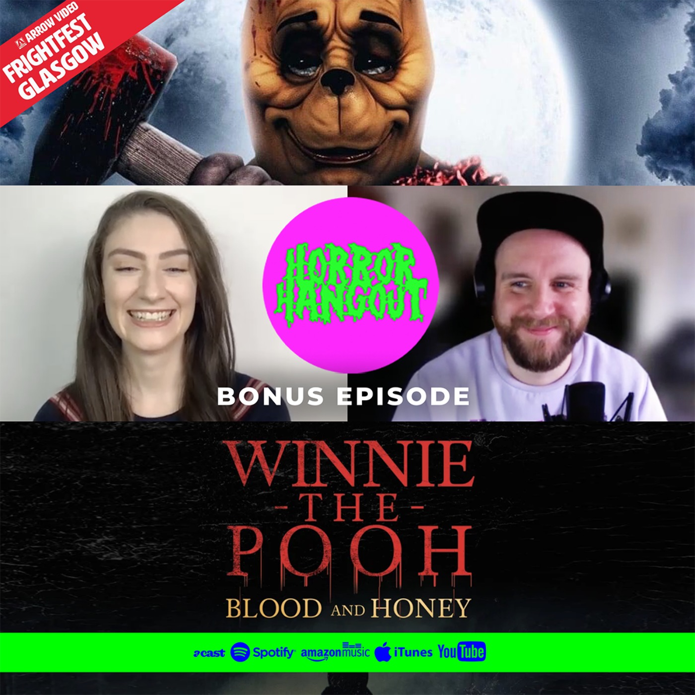 cover art for Horror Hangout Bonus Episode : Interview with Winnie the Pooh - Blood & Honey Star Amber Doig-Thorne (FrightFest Glasgow)