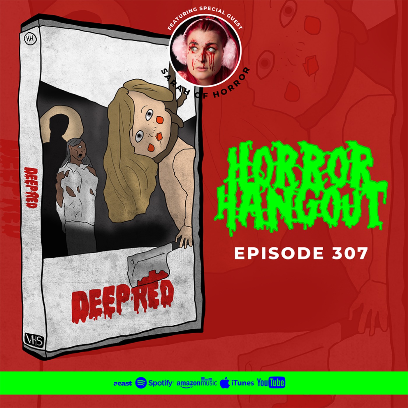 cover art for Horror Hangout #307 : Deep Red (w/ Sarah of Horror)