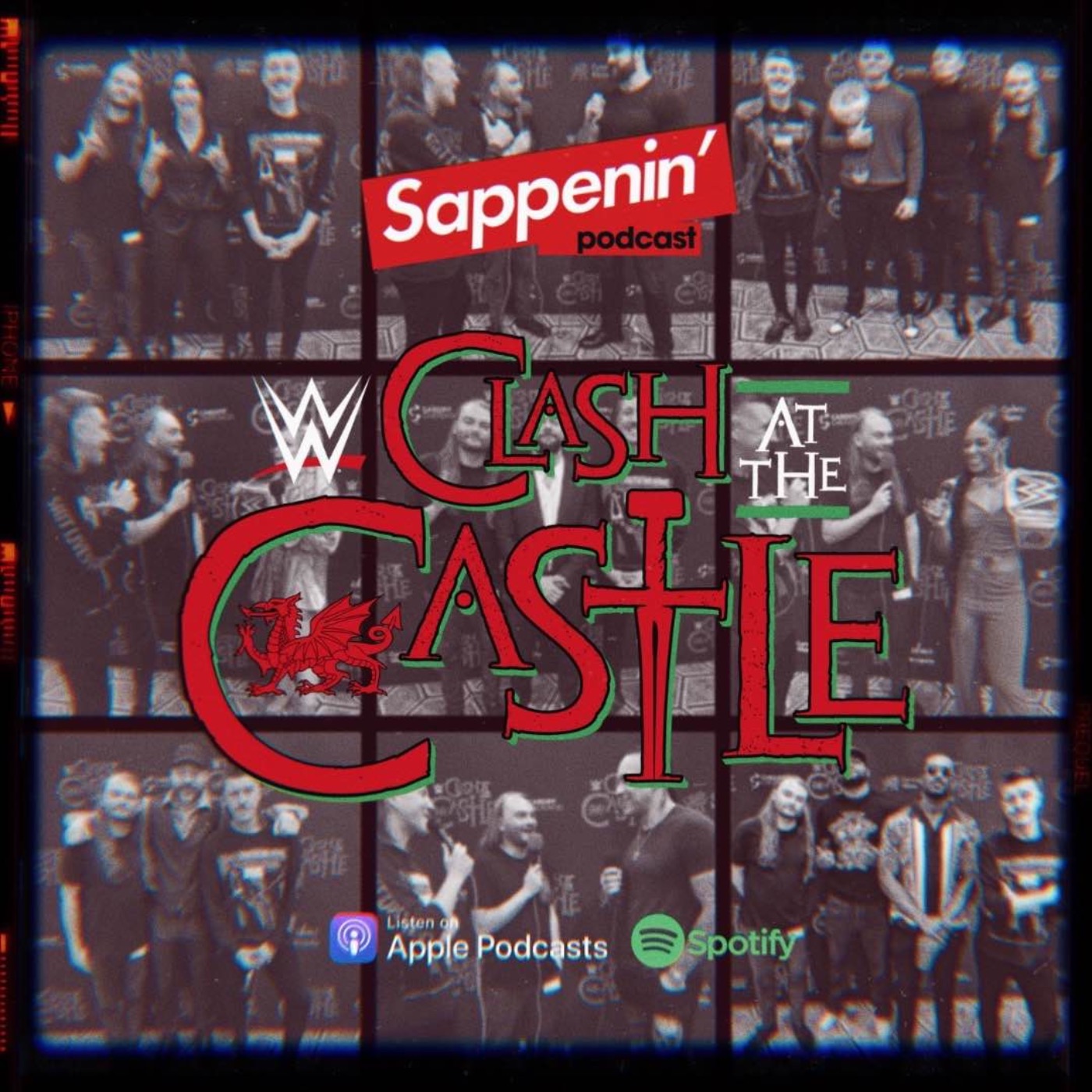 cover art for WWE: Clash At The Castle (Rhea Ripley, Drew McIntyre, Liv Morgan, Finn Balor, Bianca Belair, Street Prophets, Sheamus, Damian Priest, Gunther, Ludwig Kaiser)