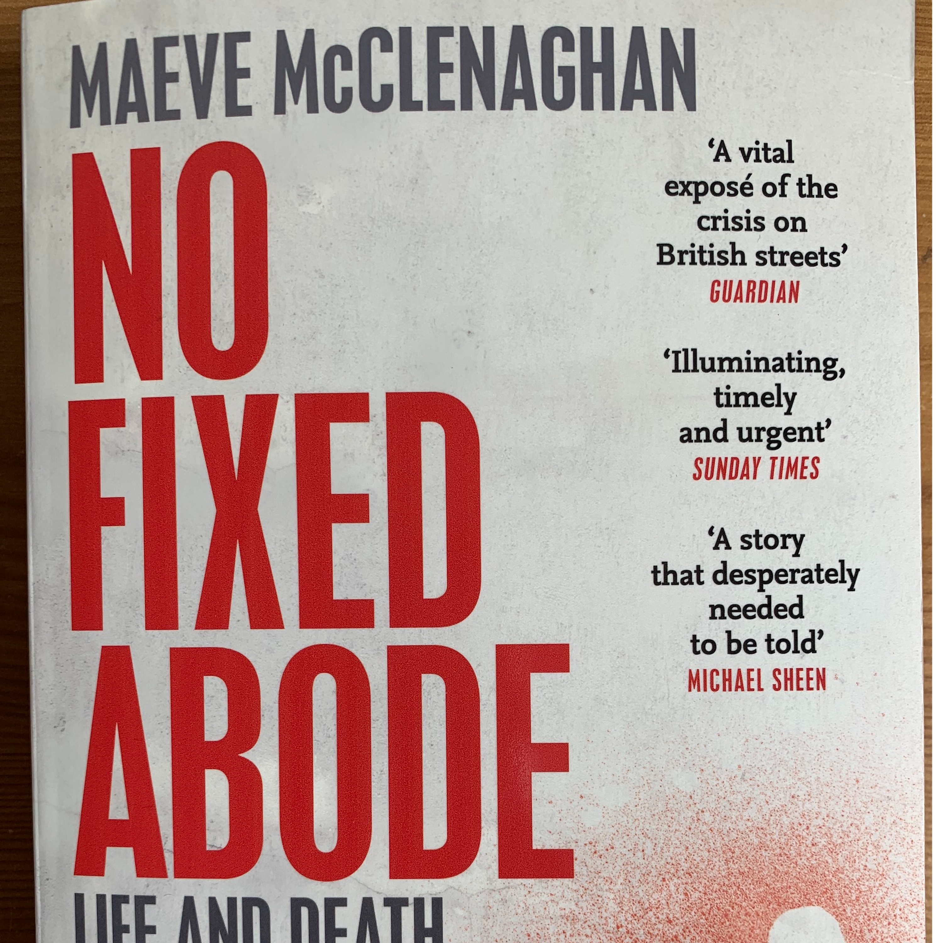OUT NOW: Maeve's book - No Fixed Abode - in paperback