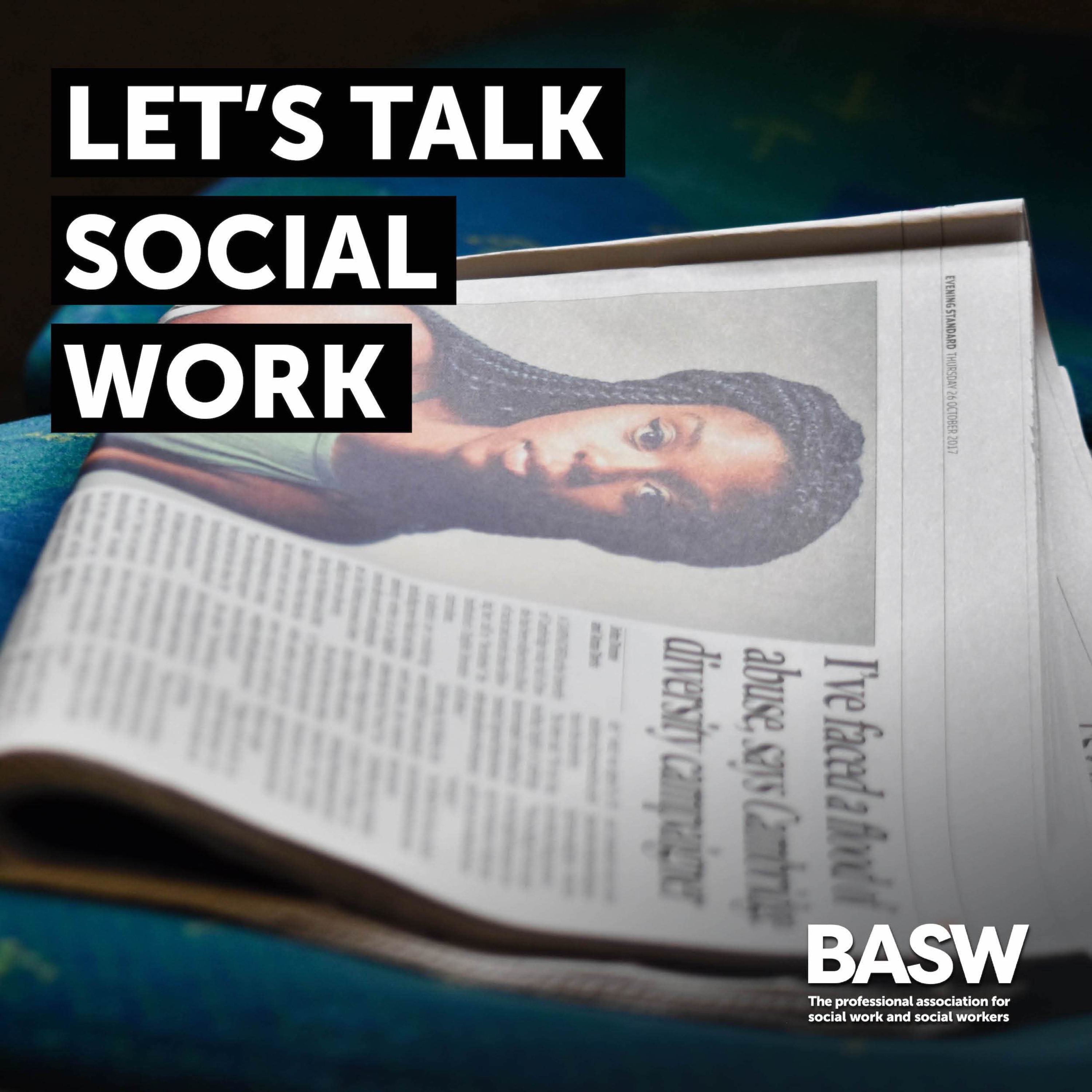 cover art for Social work and the media 