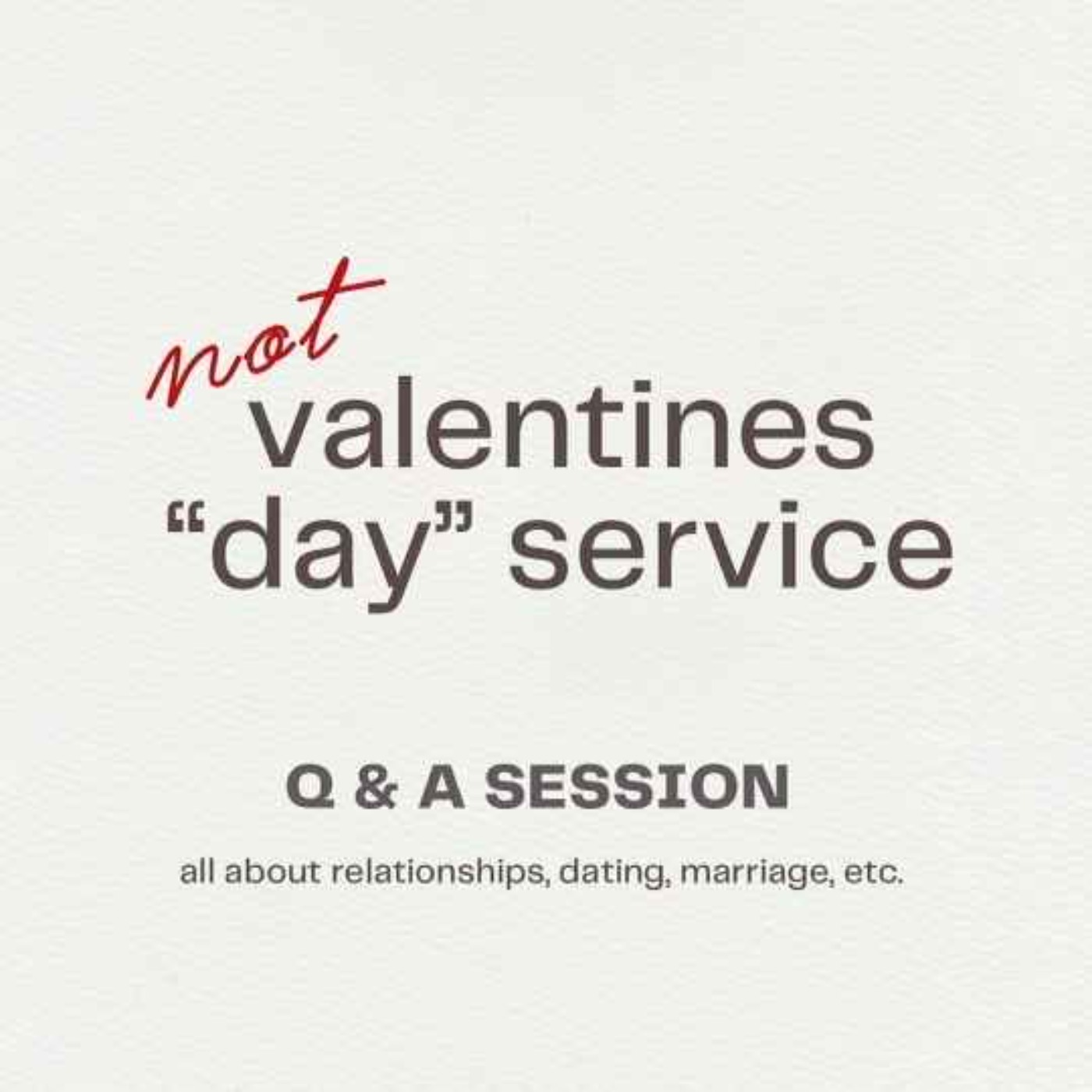 cover art for NOT Valentine's Day Q&A