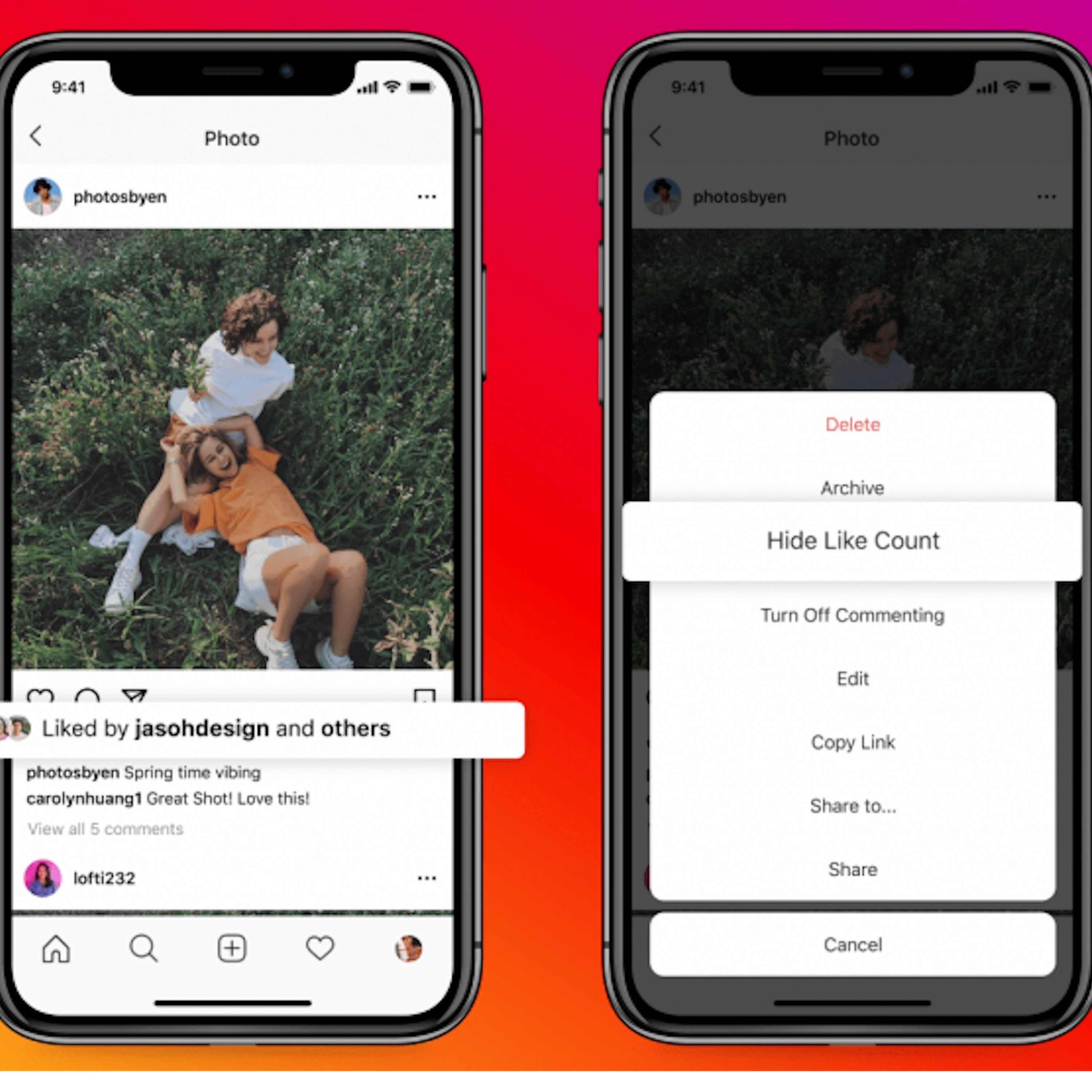 Vous pouvez enfin masquer les likes sur Instagram et Facebook